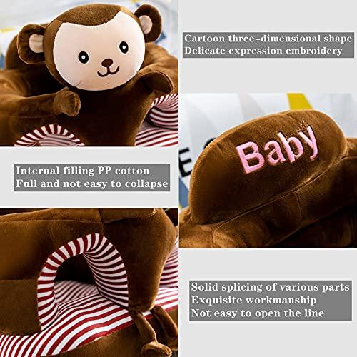 PUXU Baby Support Seat, Cute Baby Sofa Chair for Sitting Up, Comfy Plush Infant Seats (Hamster,W17.5" x H17.5")