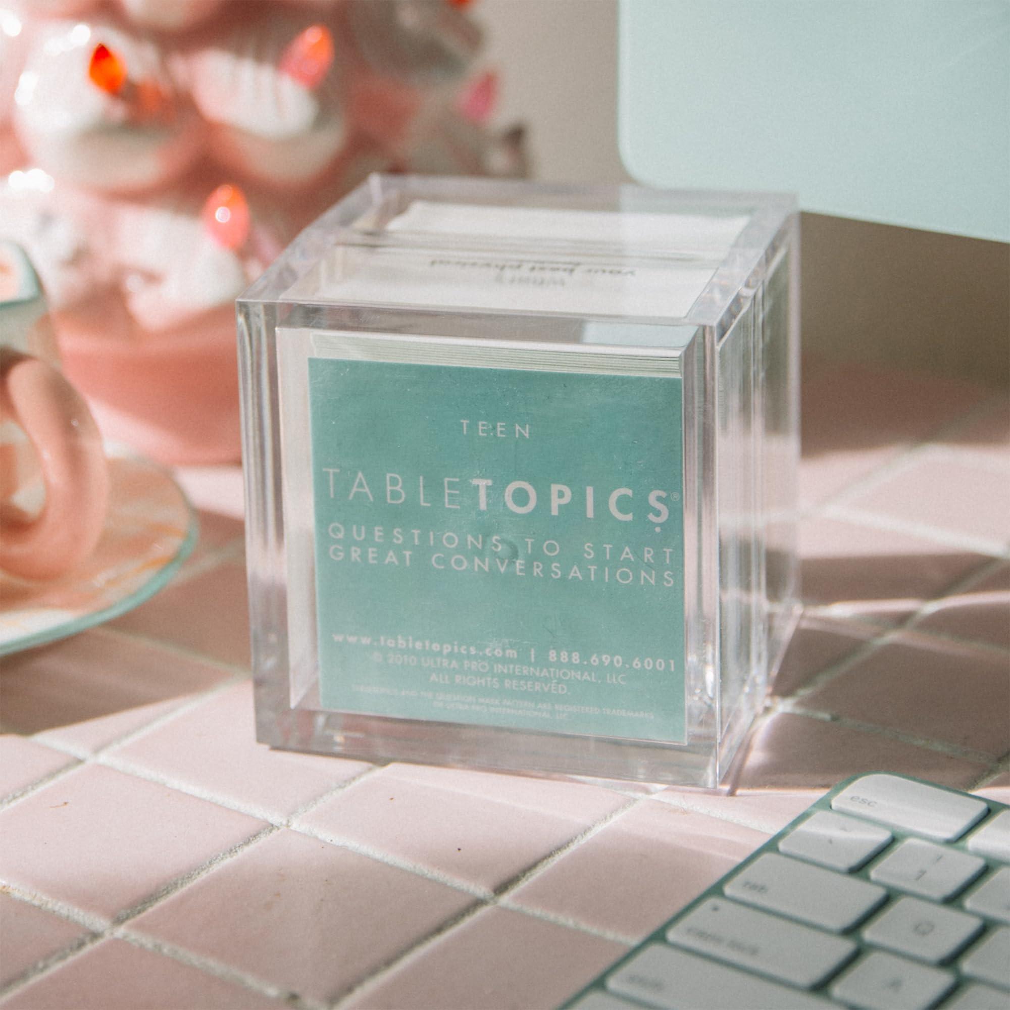 TableTopics TableTopics Teens Question Game - 135 Fun Questions for Friends Hanging Out, Teen Parties, and Family Teen Party- Fun Conversation Starter Cards