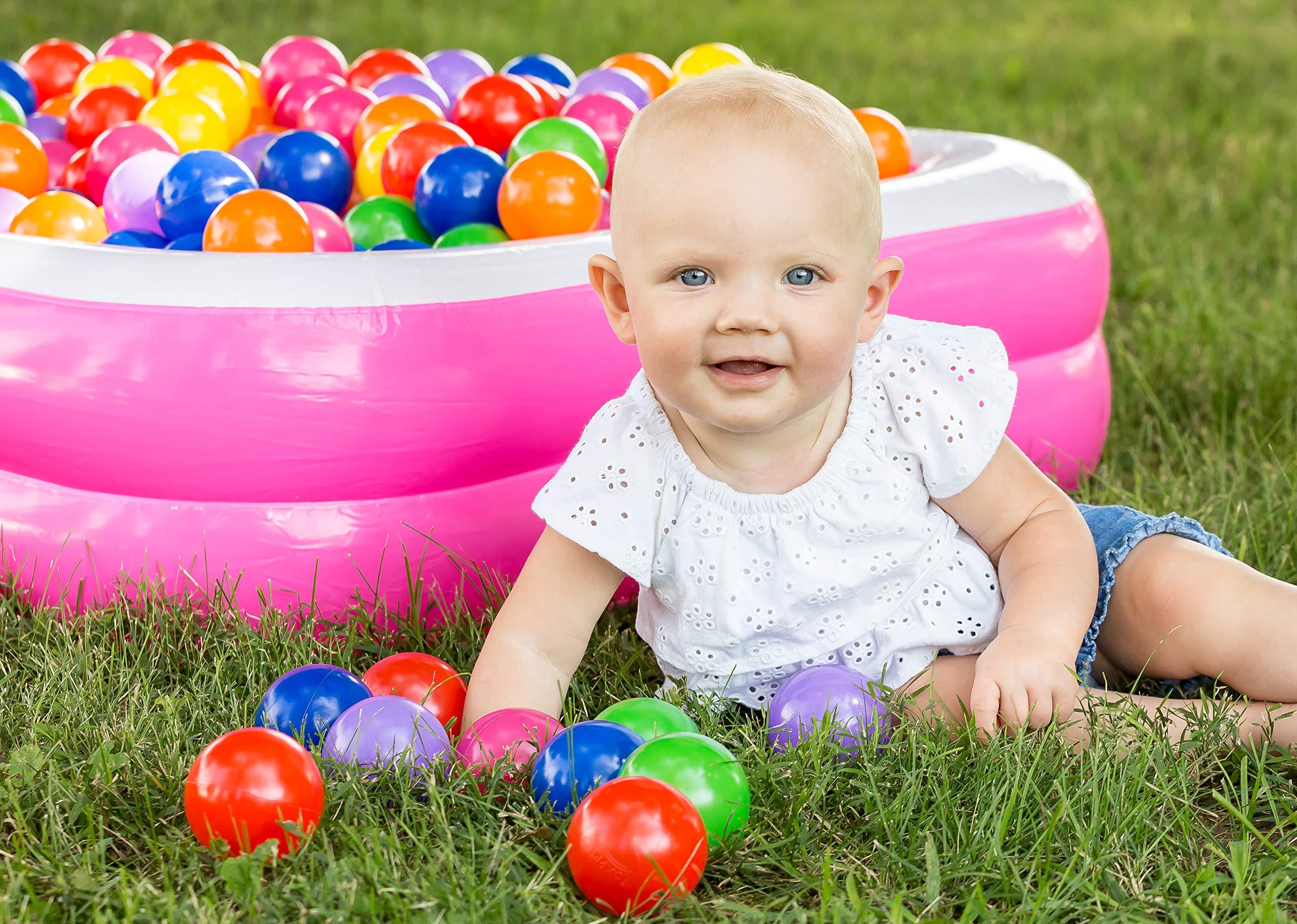 FoxPrint FoxPrint balls-88 Soft Plastic Kids Play Balls Non Toxic, 100 Phthalate & Bpa Free - Crush Proof & No Sharp Edges; Ideal for Baby or Toddler Ball Pit, Kiddie Pool, Indoor Playpen & Parties, 100 Balls