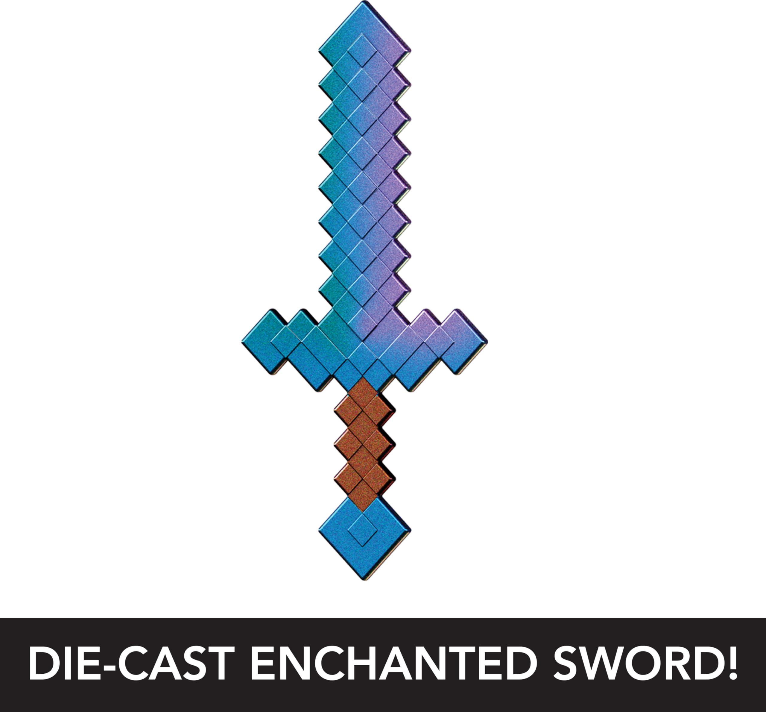 Mattel Mattel Minecraft Diamond Level Steve Action Figure with 3 Accessories, 5.5-in Collector Scale & Pixelated Design