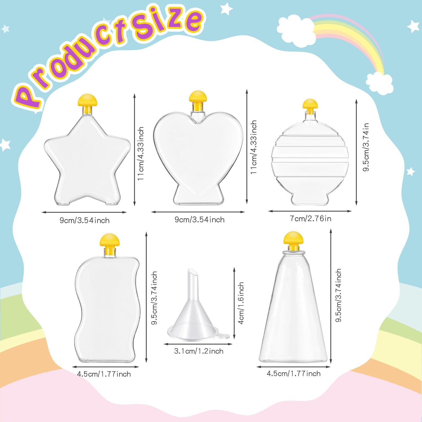 Liliful Liliful Sand Art Bottles for Kids, Sand Art Plastic Crafts Kit Bulk Arts Crafts Kit, Include Clear Sand Art Bottles with Funnel for Boys Girls DIY Sand Arts Crafts Party (20 Pcs)