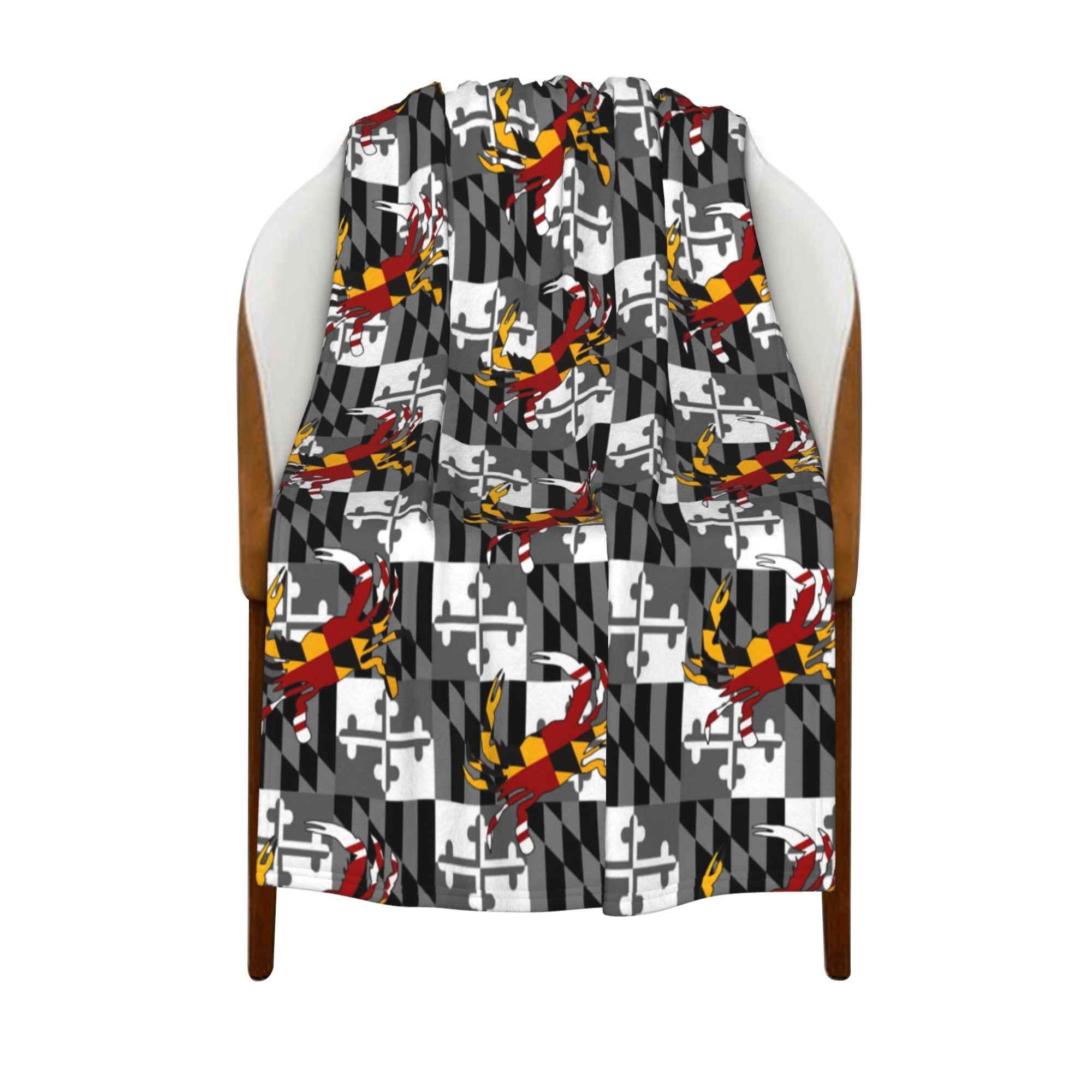 QG ZZX QG ZZX Maryland State Flag Crab Baby Blanket for Boys Girls Crib Blanket Stroller Blanket