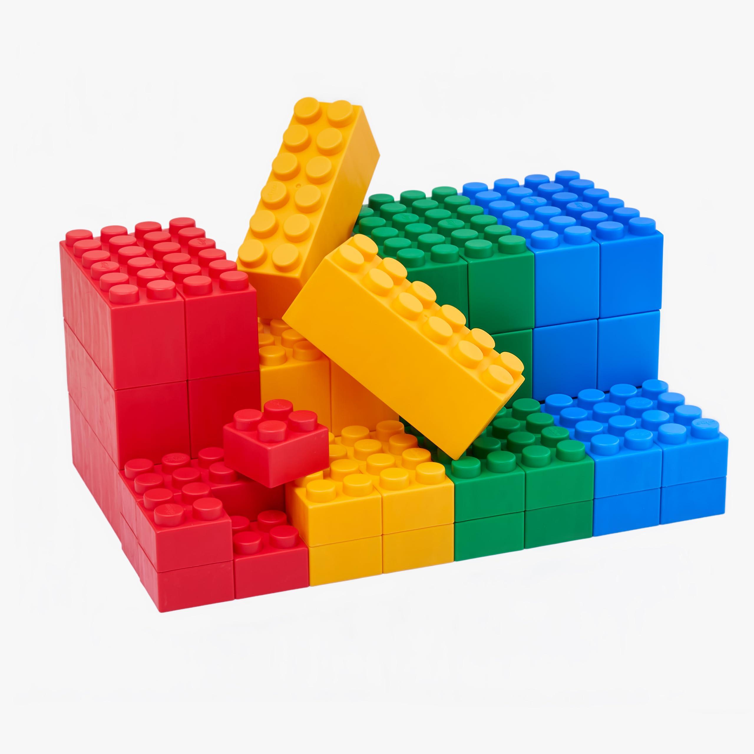 UNiPLAY UNiPLAY Giant Plump Toddler Soft Building Blocks - 48-Piece Stacking Set for Early Cognitive Development and Creative Play - Ages 3 Months+