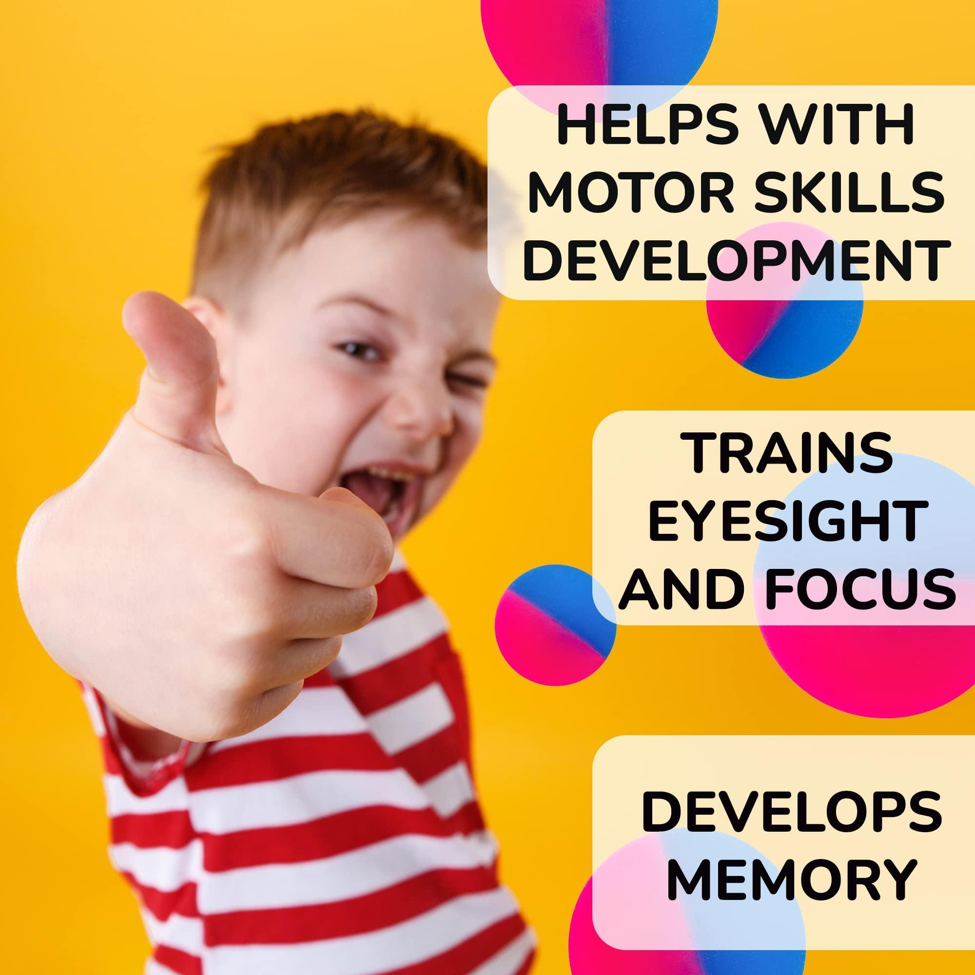 Entervending Entervending Bouncy Balls - Rubber Balls for Kids - Blue and Red ICY Bounce Balls - 50 Pcs Large Bouncy Ball 45 mm - Super Ball Vending Machine Toys - Bouncing Balls Party Favors