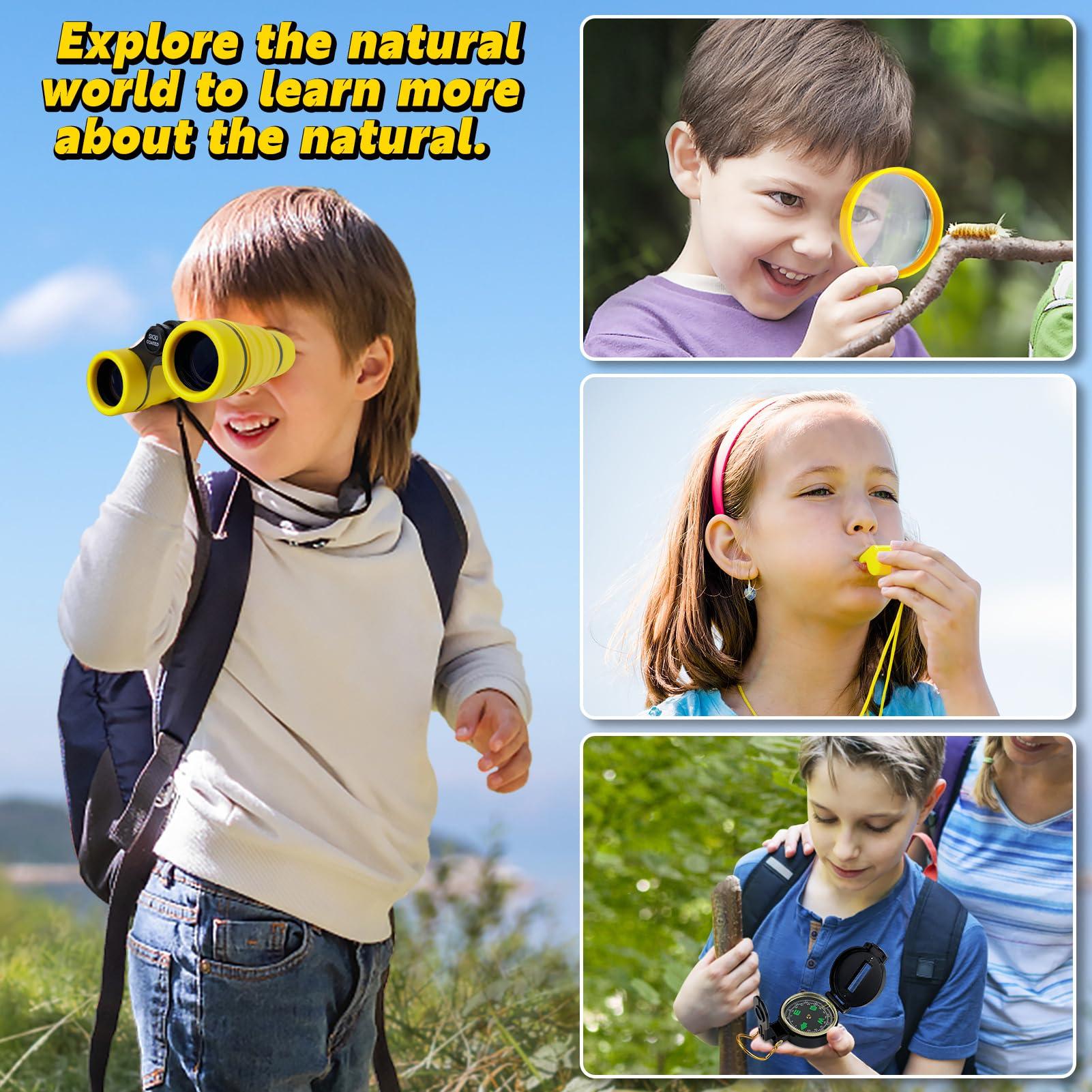 ESSENSON ESSENSON Kids Explorer Kit - Adventure Kit for Kids, Outdoor Explorer Kit with Binoculars, Summer Outdoor Toys for Kids Ages 4-8