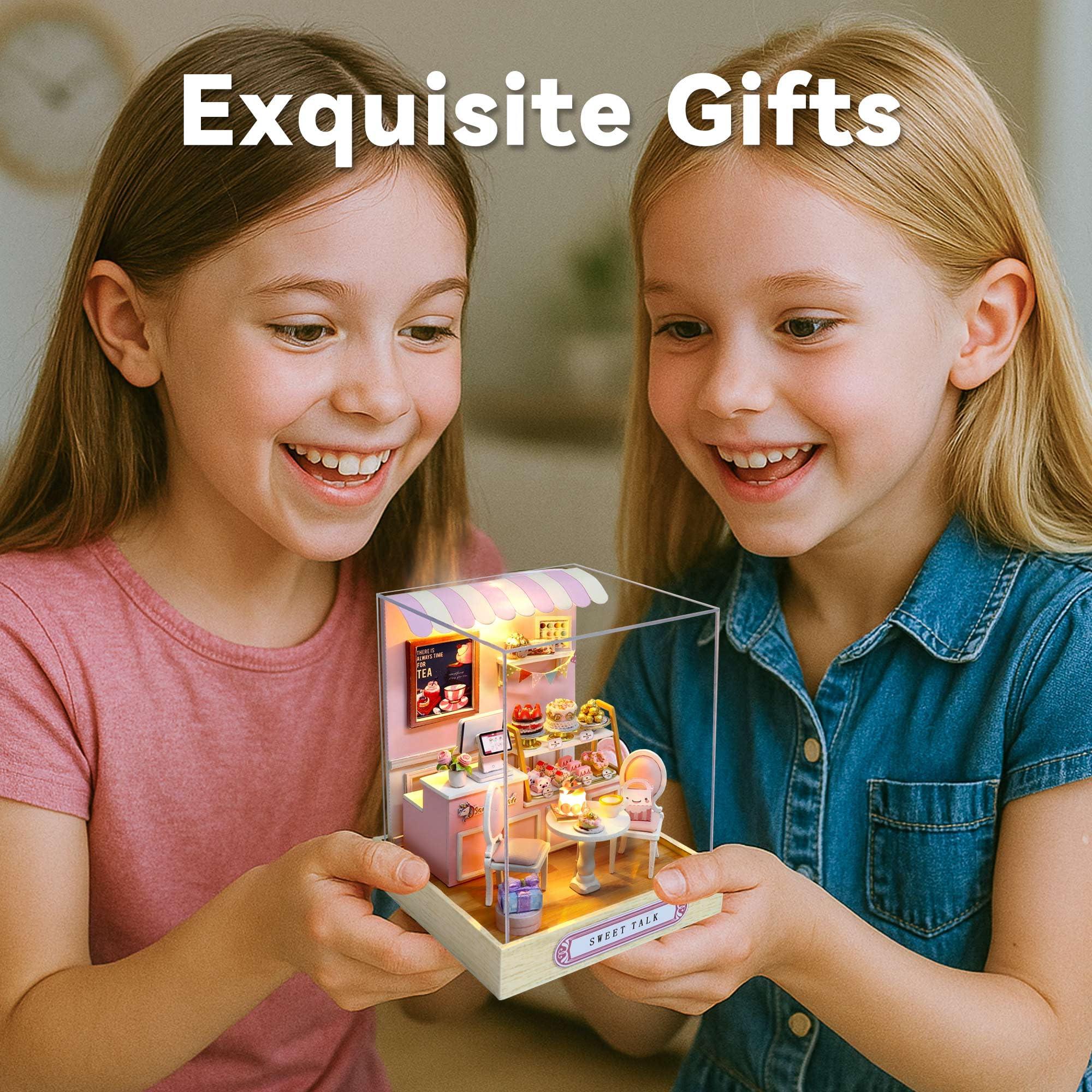 Flever Flever Dollhouse Miniature DIY House Kit Creative Room with Furniture for Romantic Valentine\'s Gift (Sweet Talk)