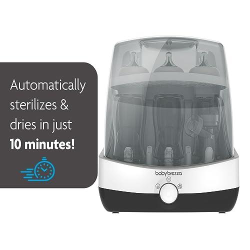 Baby Brezza Baby Brezza 10 Minute Baby Bottle Sterilizer + Dryer - Superfast Electric Steam Sterilization - Universal Sterilizing for All Bottles, Pacifiers + Breast Pump Parts
