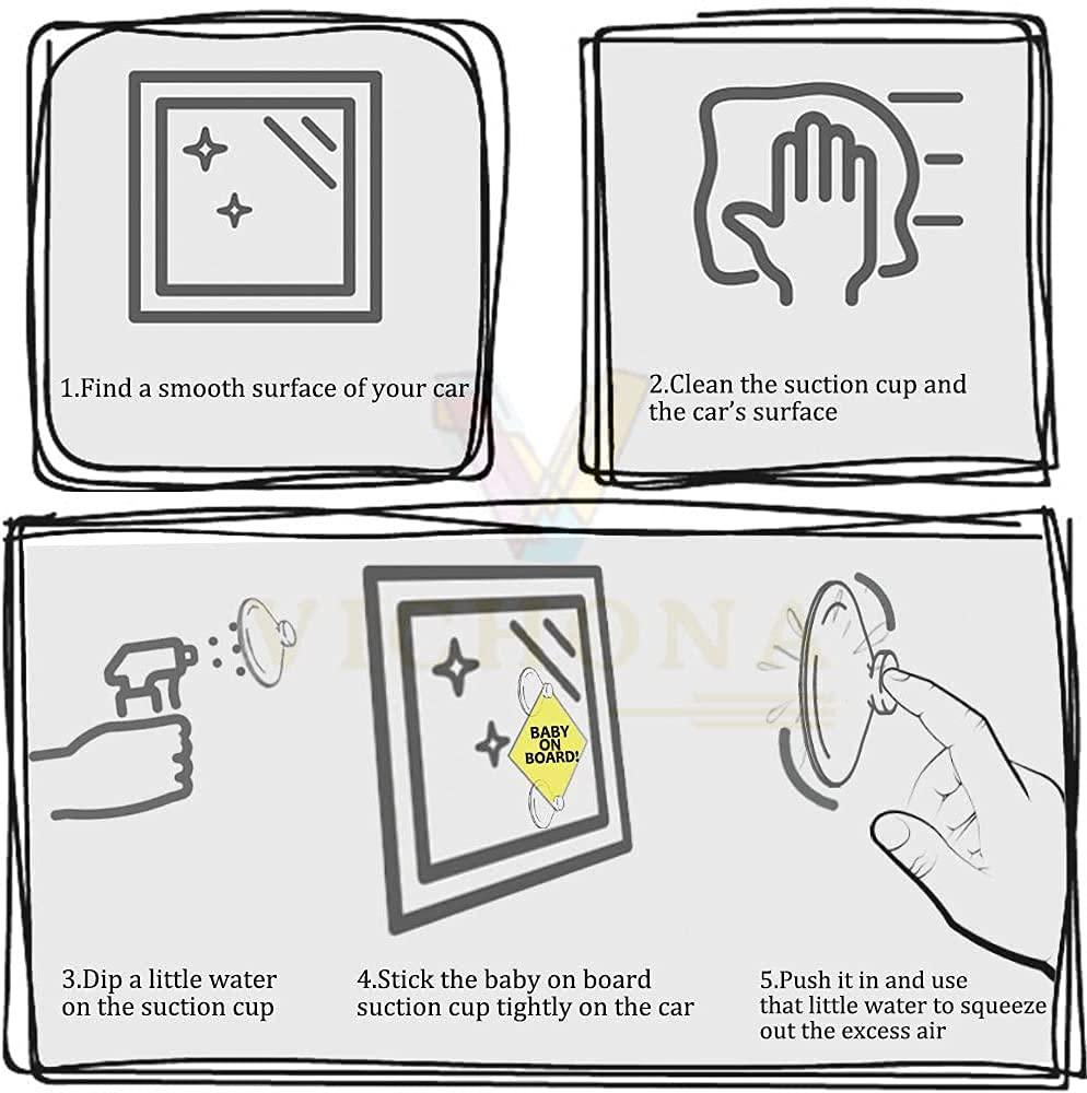 HHluck 3pcs baby on board sticker for cars, baby on board sign for car, baby on board decals for car windows, baby on board sign, nude stickers