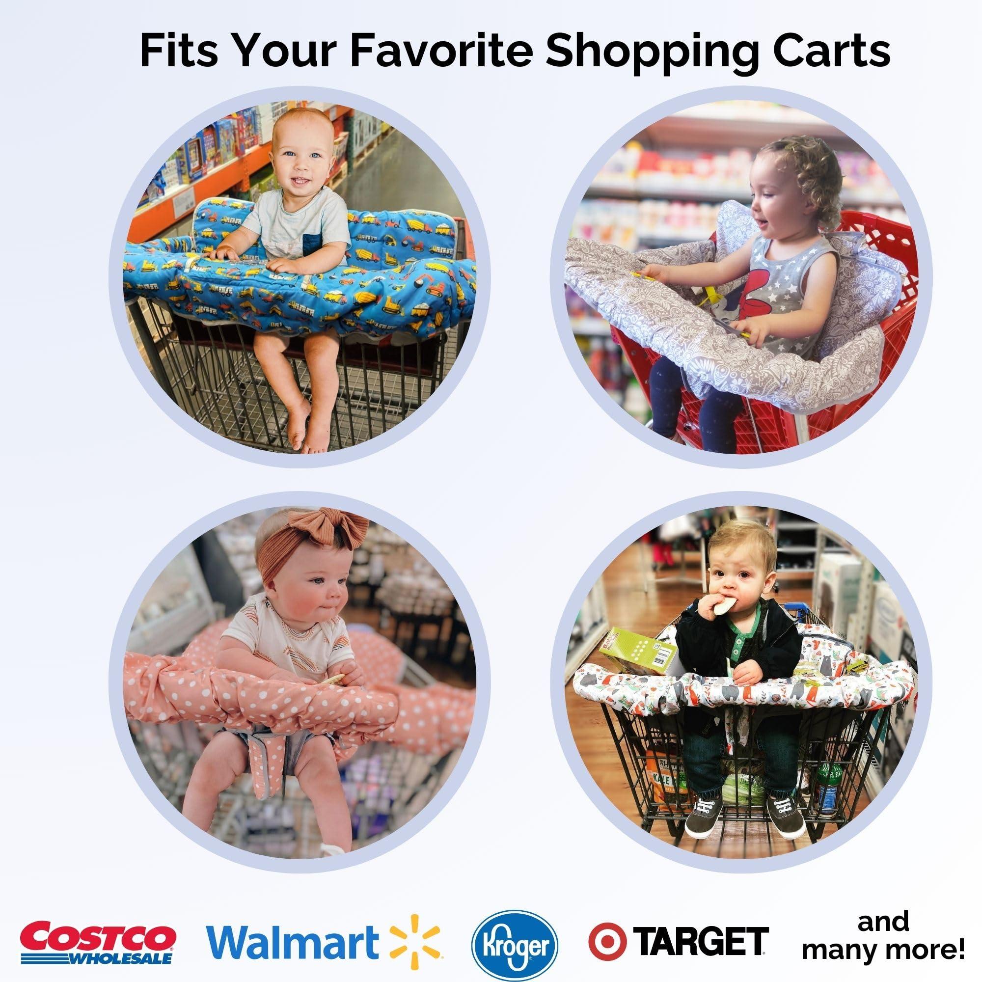 Suessie Suessie Shopping Cart Cover and High Chair Cover, Pink Dots