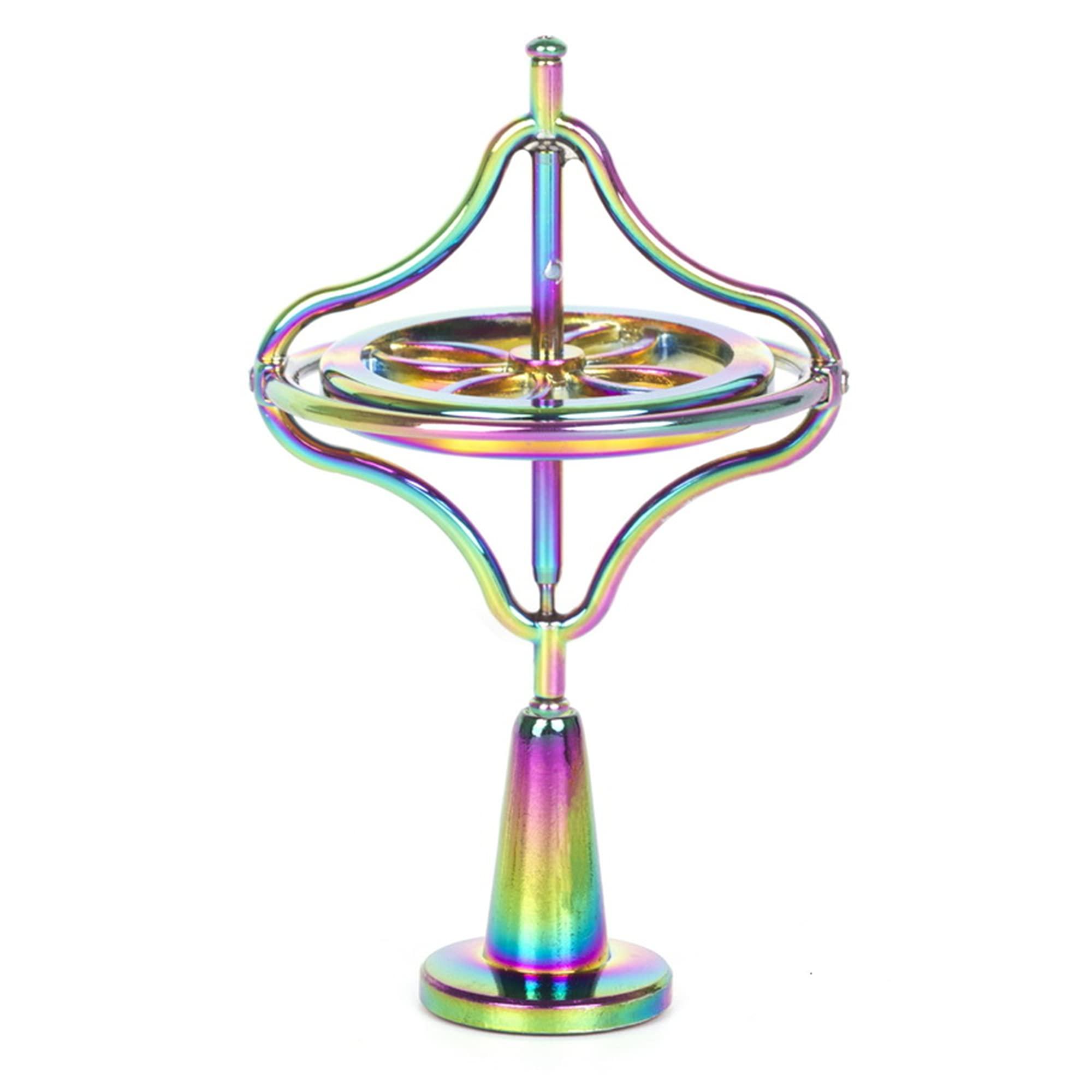 CHANGAIDA CHANGAIDA Metal Gyroscope Anti-Gravity Spinning Top Balance Toy Gift (Colorful)