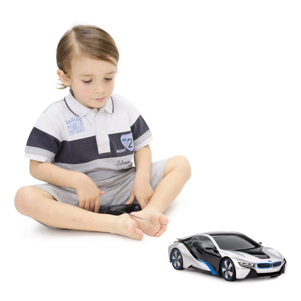 RASTAR RASTAR BMW i8 RC Car BMW i8 1/24 Remote Control Car, BMW Toy Car - Silver