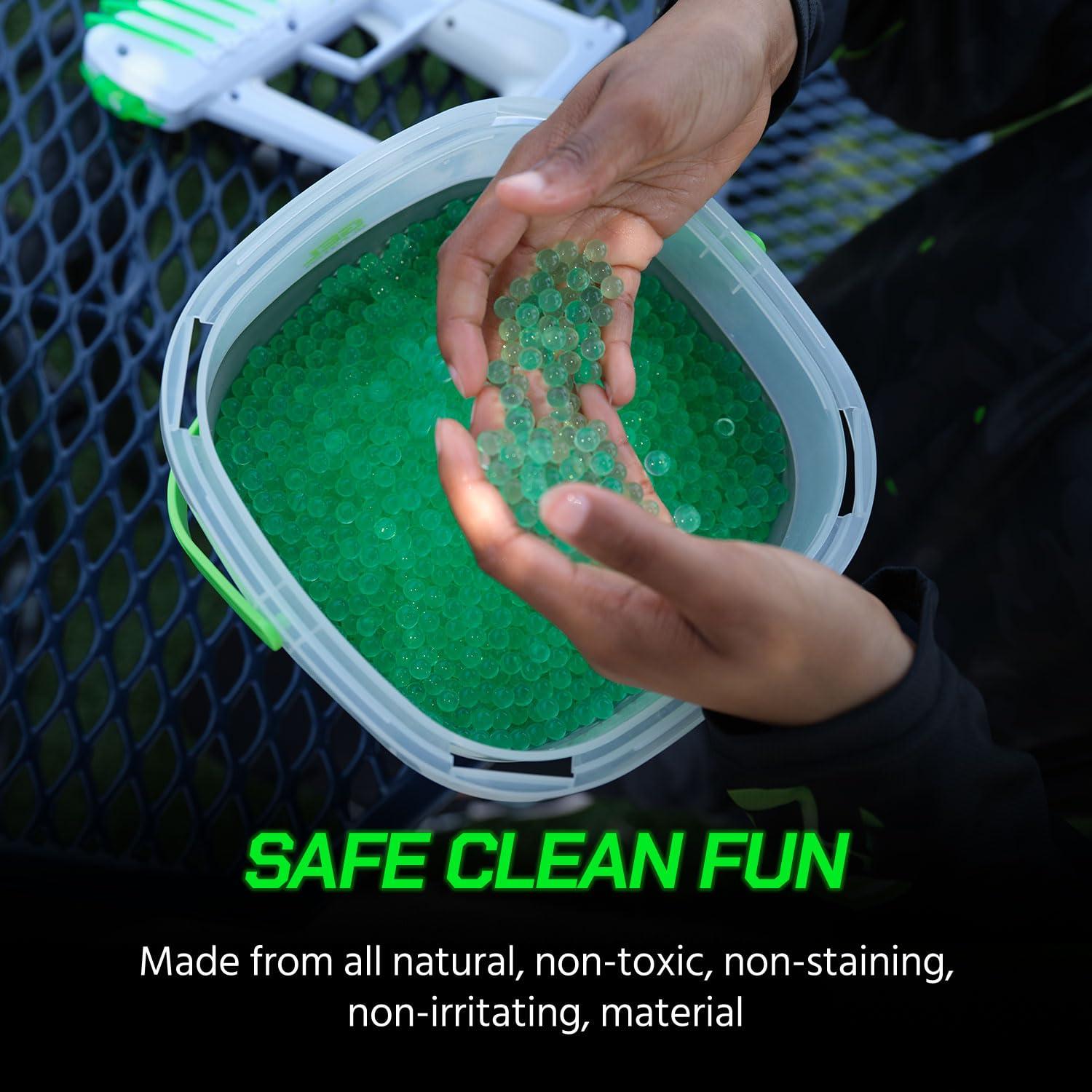 Gel Blaster Gel Blaster Gellets Refill Ammo, 50,000 Green Gellets - All-Natural Eco Friendly, Non-Toxic, Non-Staining & Non-Irritating Water Based Gel Balls - Made Specifically for Gel Blaster