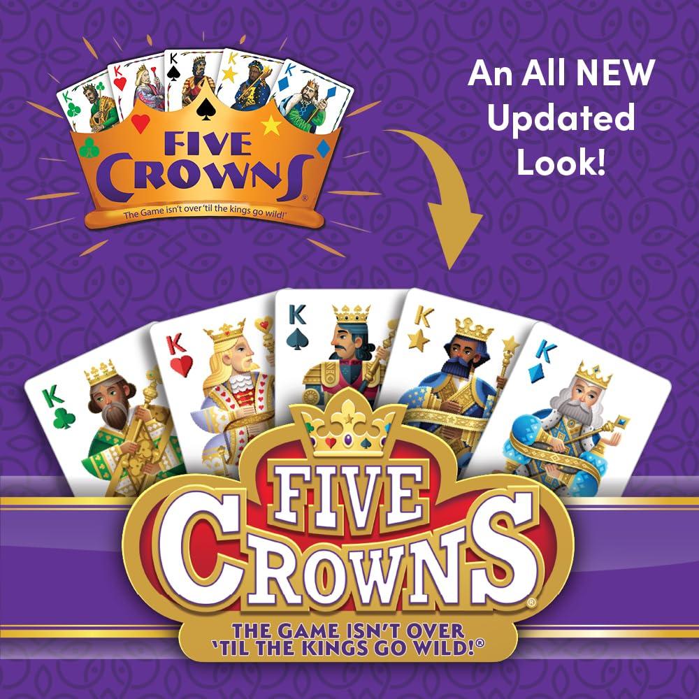 PlayMonster PlayMonster Five Crowns The Game Isn\'t Over Until the Kings Go Wild! 5 Suited Rummy-Style Card Game For Ages 8+