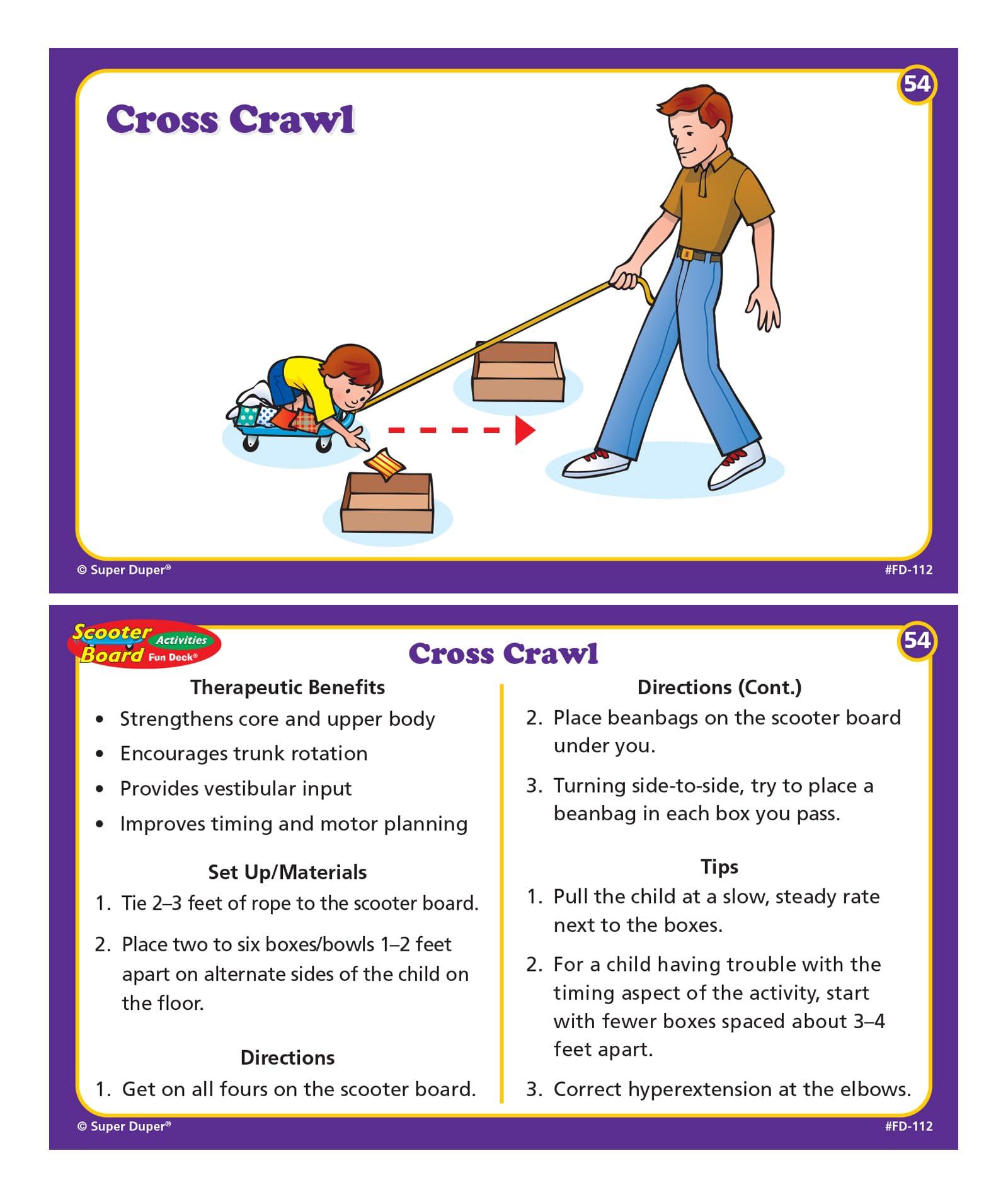 Super Duper Publications Super Duper Publications | Scooter Board Activities Fun Deck | Occupational Therapy Flash Cards | Educational Learning Materials for Children