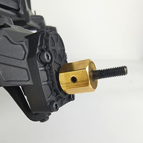 MORLORDY MORLORDY RC Portal Drive Stub Axle 13mm Extension Brass Hex Adaptor Set for 1/10 Scale RC Crawler Car SCX10 III AXI03007 JLU AXI030068 Gladiator AXI03027 Base Camp Upgrades