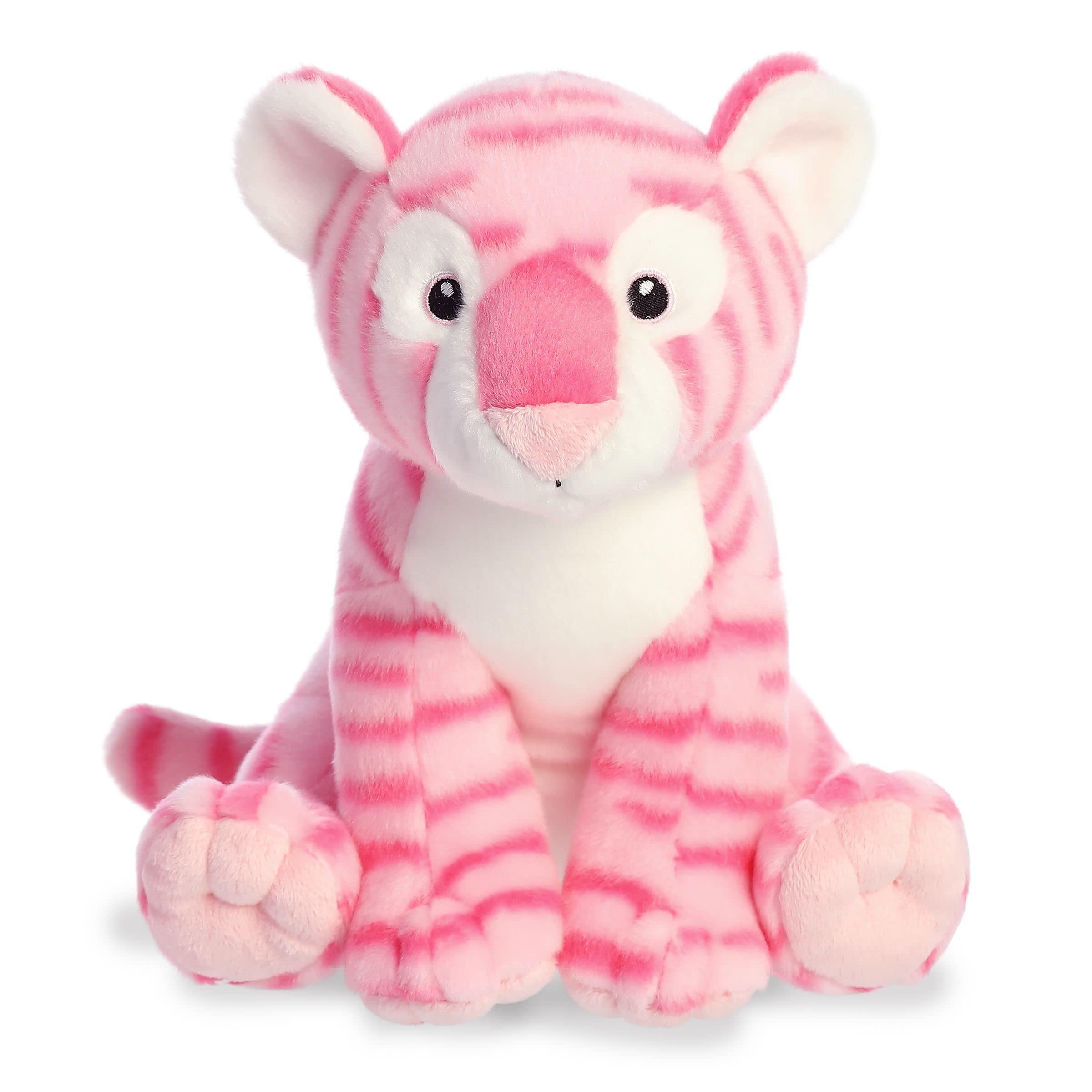 Aurora Aurora Adventurous Destination Nation Tiger Stuffed Animal - Global Exploration - Learning Fun - Pink 12 Inches