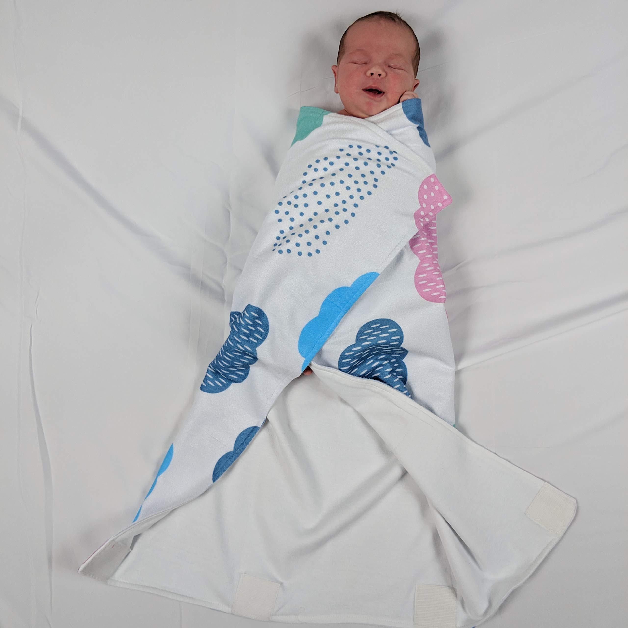 Snugglebumpkinz Snugglebumpkinz Swaddle - AdaptiFIT Baby Swaddle - Swaddle Blanket - Baby Swaddle Wrap | Infinitley Adjustable Secure Swaddle Blanket That Helps You get More Sleep | Clouds