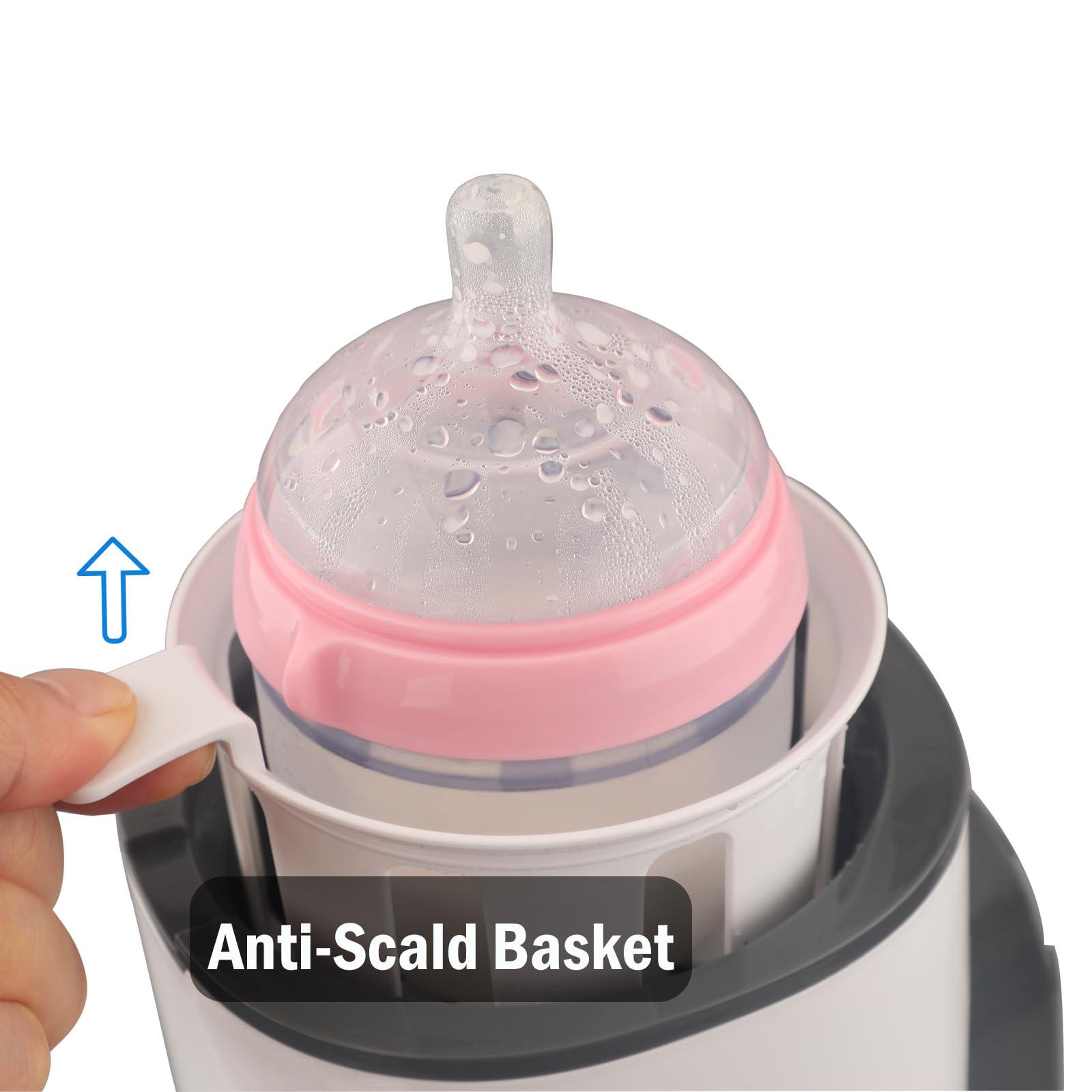 Rivulet Bottle Warmer, Rivulet Fast Baby Bottle Warmer for Breastmilk and Formula,Timer and Accurate Temp Control w/Digital Display, 10-in-1 Fast Baby Food Heater, Frozen, Steam,24H Keep Warm for All Bottles