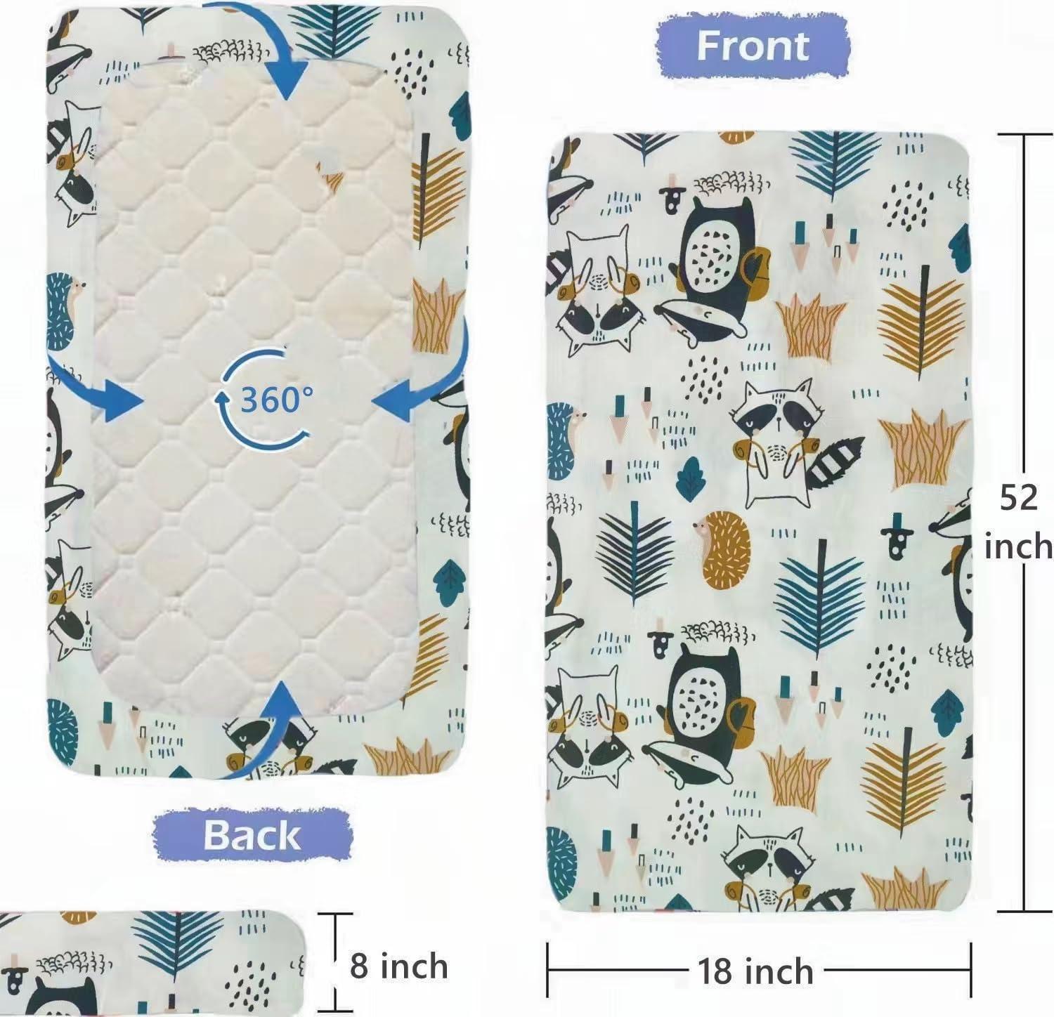 Aisawate 2 Pack Crib Sheets for Boys, Girls - Fitted Crib Sheet, Baby Crib Sheets Neutral, Crib Mattress Cover 52"x28"- Organic Cotton Toddler Bed Sheet Fitted for Standard Crib Mattress (Animal)