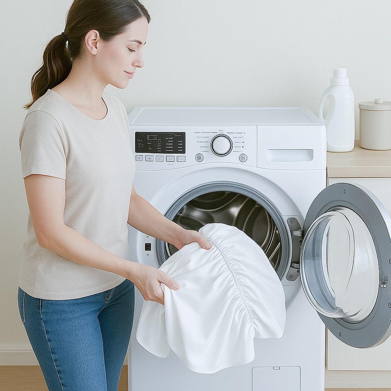 Silentnight 100% Egyptian Cotton, Nursery Crib Toddler (28" x 52" x 14") 800 Thread Count Crib Skirt Dust Ruffle, Bedding Skirts for Baby Boys or Girls, 14" Drop, Ivory Solid