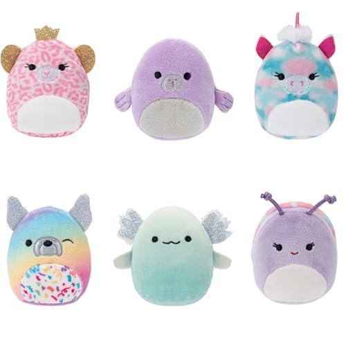 Squishville Squishville by Original Squishmallows Birthday Bash Set - Six Exclusive 2-inch Squishmallows Plush, Four Costumes and Accessories, and a Pop-Up Play Display - Toys for Kids