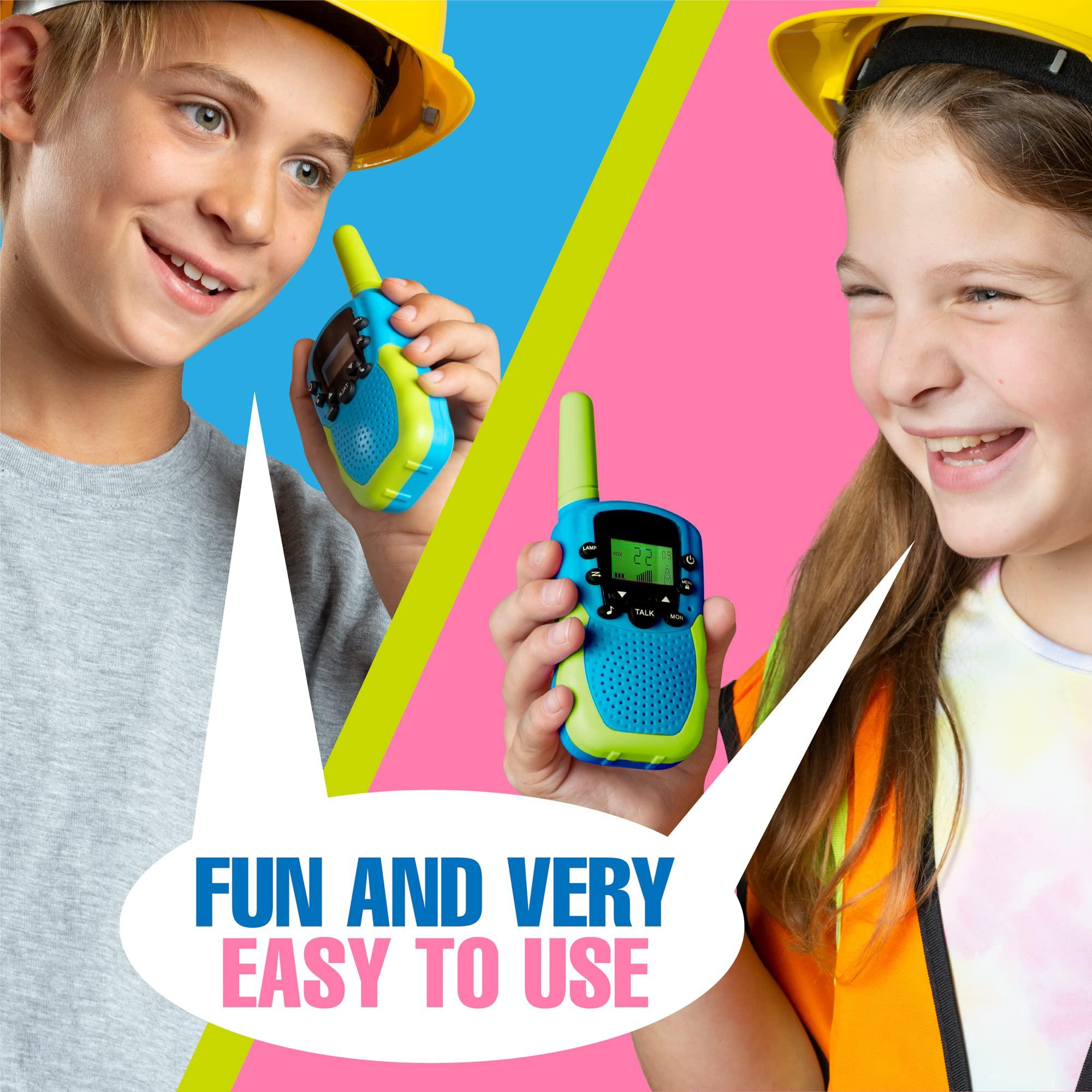 PLAYVIBE Walkie Talkies for Kids - 22 Channels - 3 Miles Range Kids Walkie Talkie for Kids | Walkie Talkie Kids Toys for Kids | Girl Toys for Girls Toys | Boy Toys for Boys Toys | Kids Walkie Talkies 2 Pack