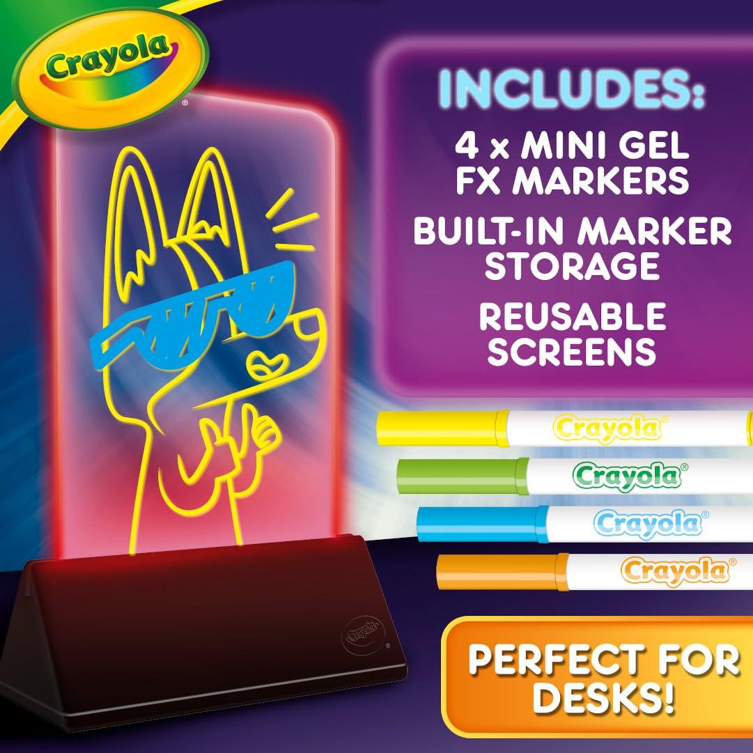 Crayola Crayola Multi-Color Light Board, Light Up Drawing Toy, Desk Toy, Doodle Pad, Glow Art, Gifts, Toys Boys & Girls, Ages 6, 7, 8