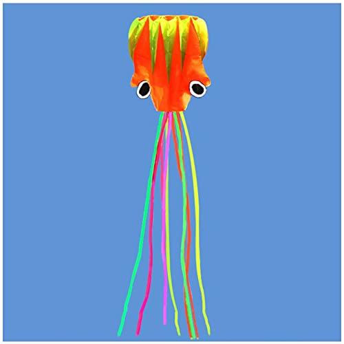 LSDRALOBBEB 5.5M Soft Octopus Kite Easy to Assemble and Fly Kite for Kids and Adults Beach Travel Outdoor Play, Can Take Off Even in Low Wind LSDRALOBBEB 0408(Color:12,Size:)
