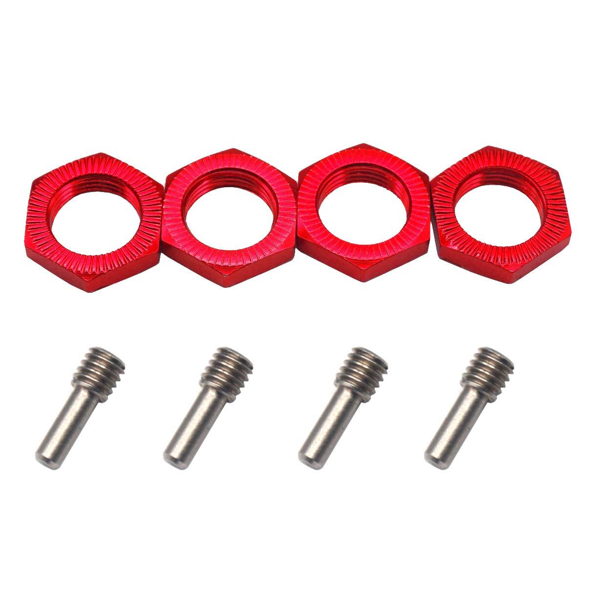 Share Goo Steel Drive Shaft CVD Dogbone Driveshafts 5451R & Aluminum Wheel Hubs 17mm Hex Nuts Threadlock