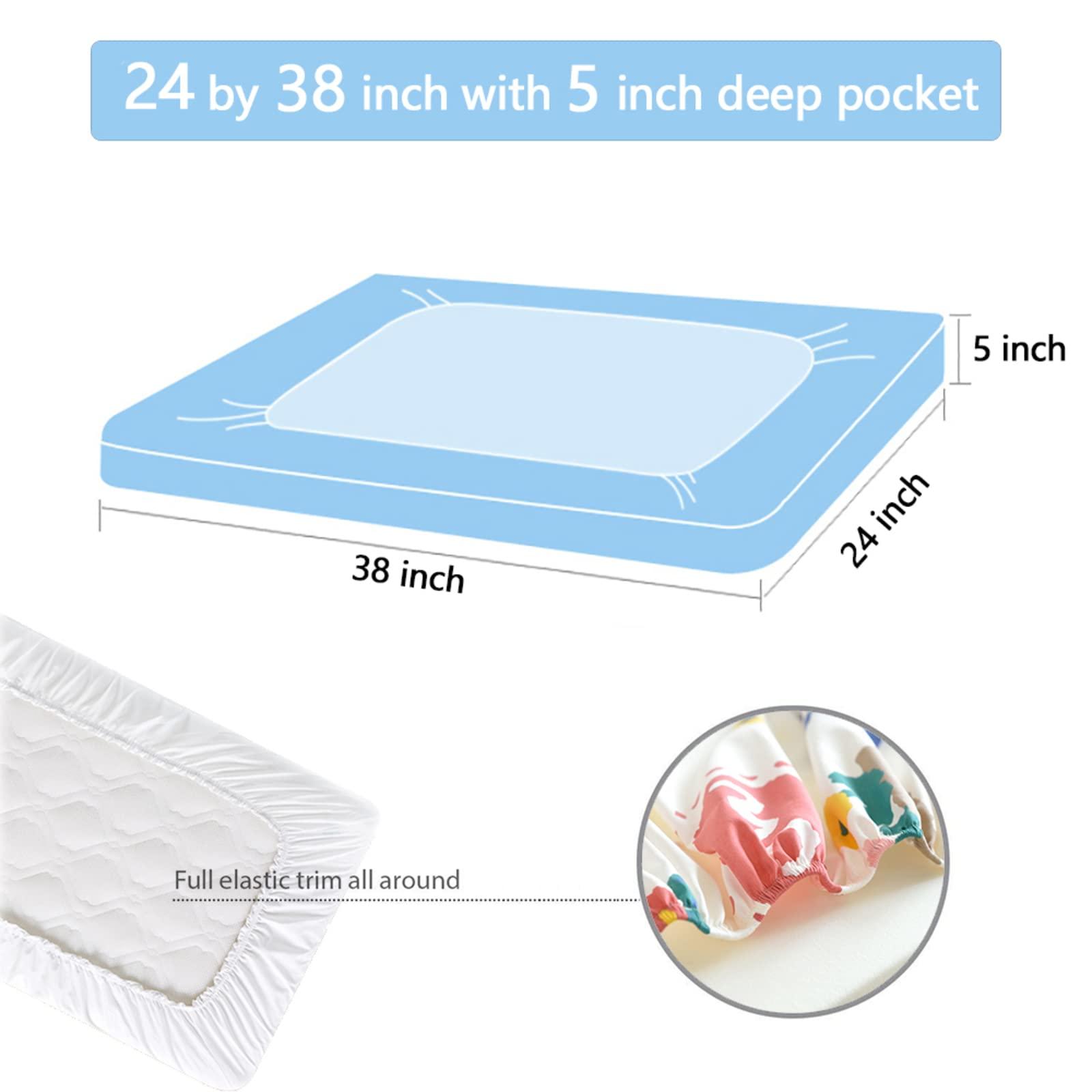 Xialenai Motorcycle Themed Fitted Mini Crib Sheets,Soft and Breathable Bed Sheets - Crib Mattress Sheet or Toddler Bed Sheet,Multicolor,24 x38