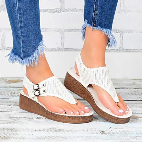 Gibobby Womens Sandals Sandals for Women Platform Heels Gibobby Women Super Posh Gladiator Comfy Sandals, Women Flat Sandals with Zipper Summer Matching Pants, Skirts White