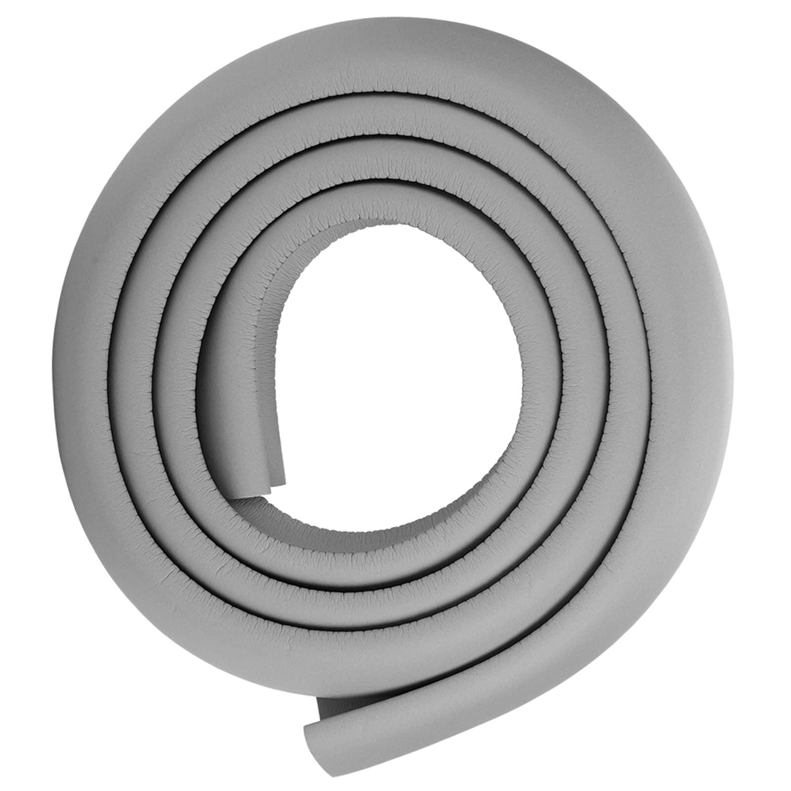 ToysCentral Basics Corner Protector Baby, Crib Padding for Sides Rubber Furniture and Corner Guards 2M Baby Safety Desk Cushion Crib Bumpers Padded for Table, Fireplace, Countertop (Grey)