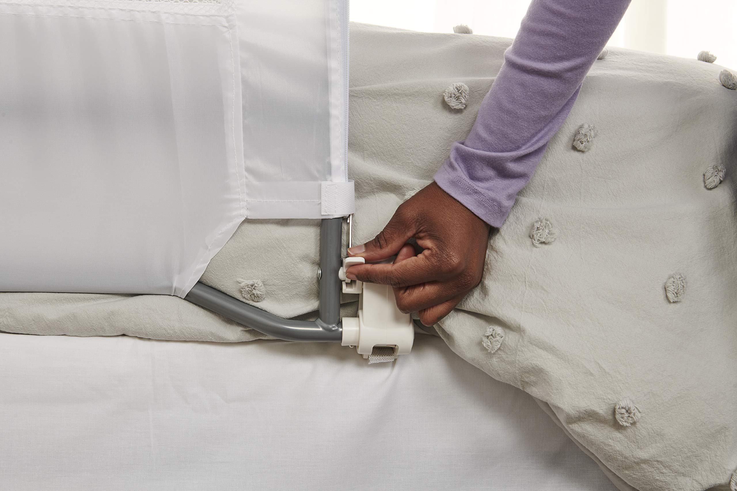 Regalo Regalo Swing Down Crib Rail, with Reinforced Anchor Safety System & Swing Down 54-Inch Extra Long Bed Rail Guard, with Reinforced Anchor Safety System