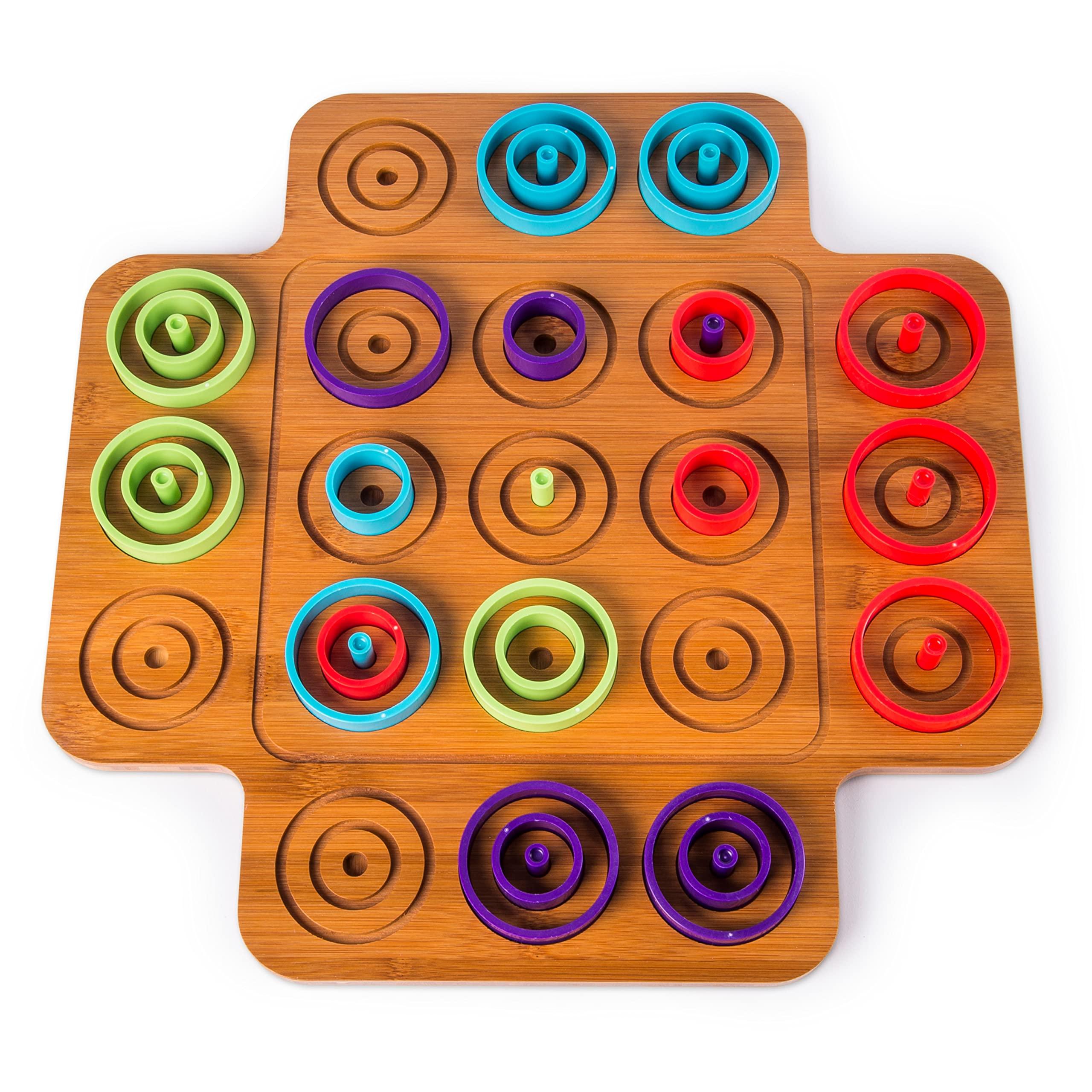 Marbles Spin Master Games, Otrio Wood Strategy Game, Fun Family Board Game, STEM Game, Interactive Puzzle Game, Family Game Night Game for Ages 8+