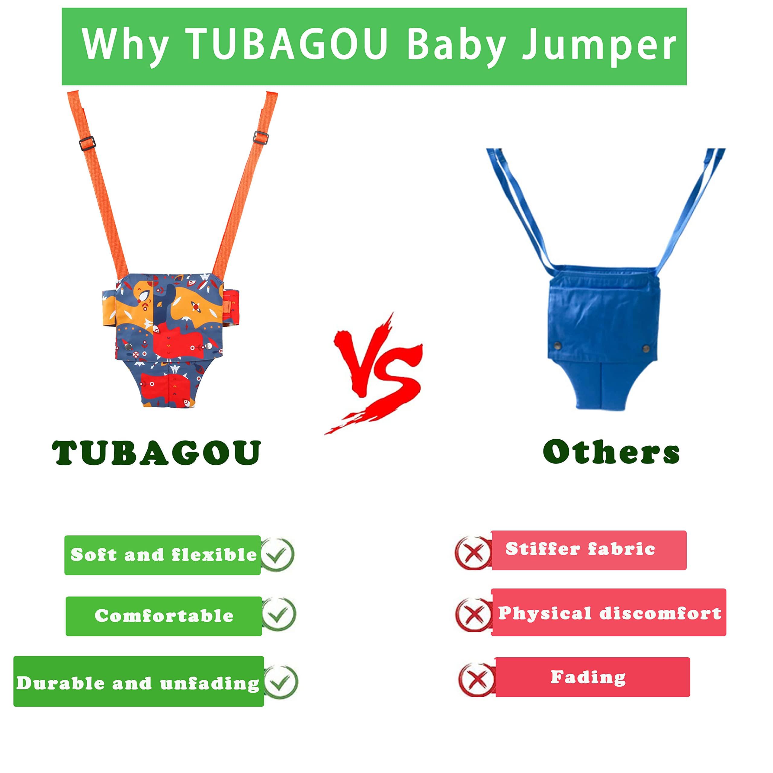 TUBAGOU Door Jumper for Baby Swing Jumper, Adjustable Johnny Jumper w Seat, Baby Doorway Jumper Set Great for Baby Exerciser, Durable Door Clamp Bumper Jumper for 6-24 Months Toddler Infant
