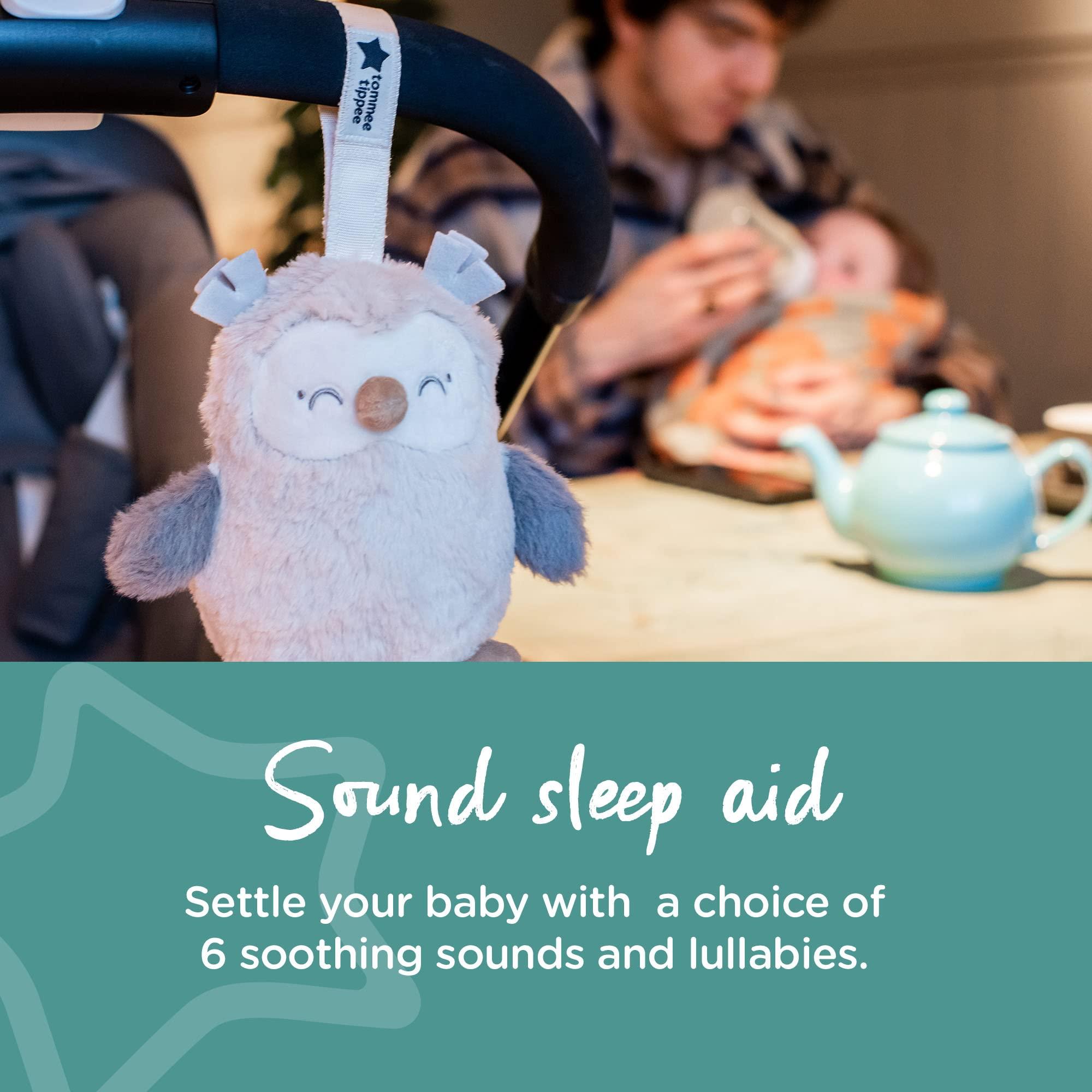 Tommee Tippee Tommee Tippee Mini OllieOwl Travel Nursery Sleep Aid, White Noise Machine, USB-Chargeable, 72 Hour Battery Life, Machine Washable