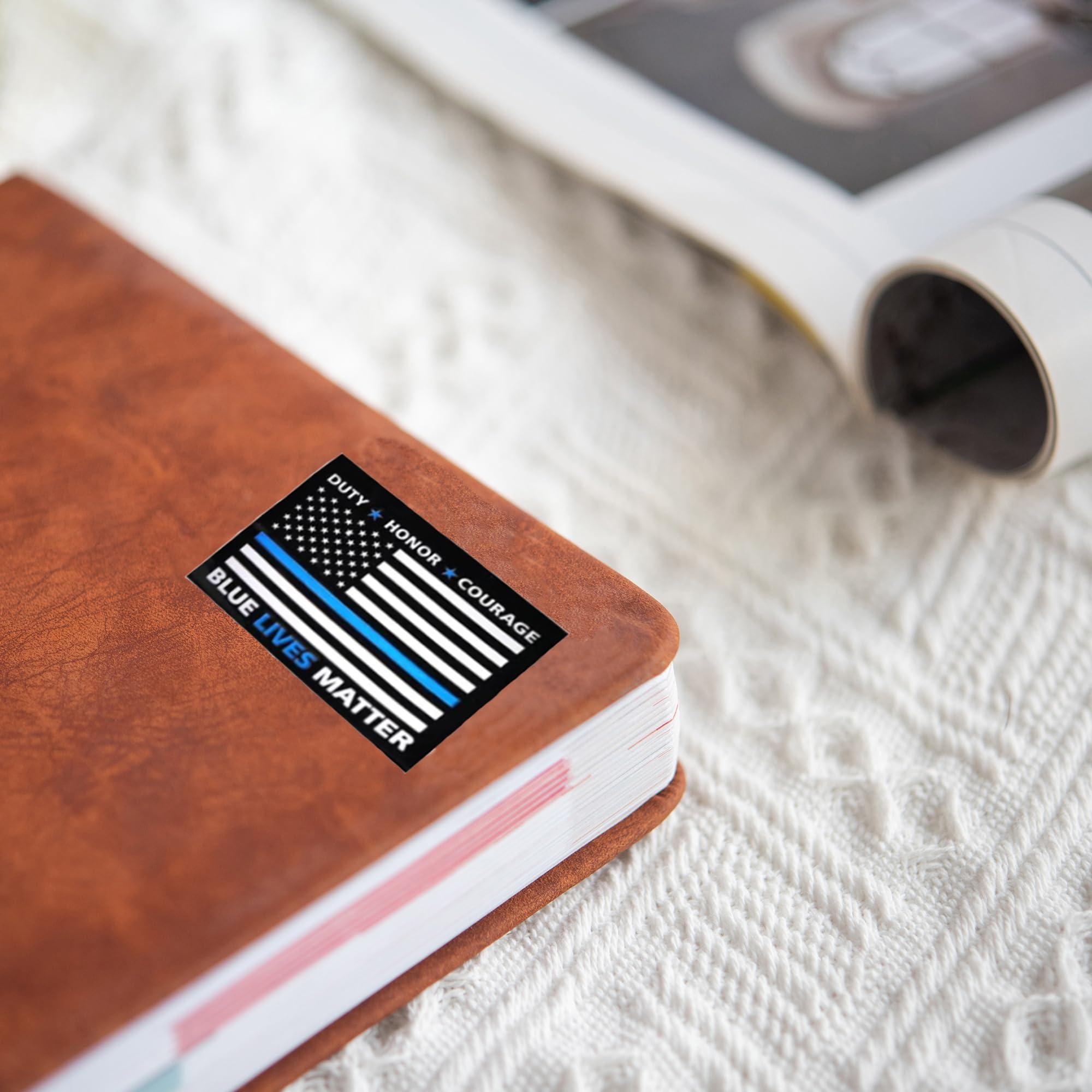 Fundraising For A Cause 250 Police Support Stickers - Roll of 250 Blue Lives Matter Flag Stickers