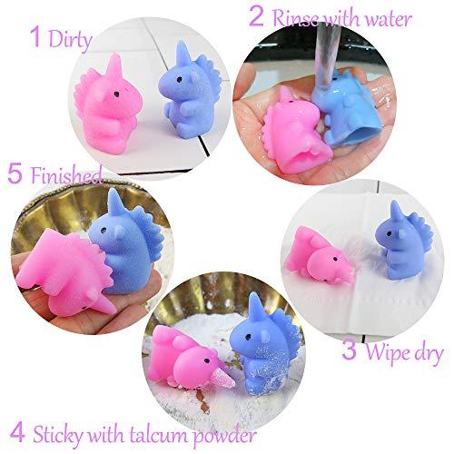 Mypre Unicorn Mochi Squishy Hand Toys Mini Mochi Squishies Squeeze Toy Birthday Party Favors for Kids Kawaii Squishys Stress Reliever, Pack of 10