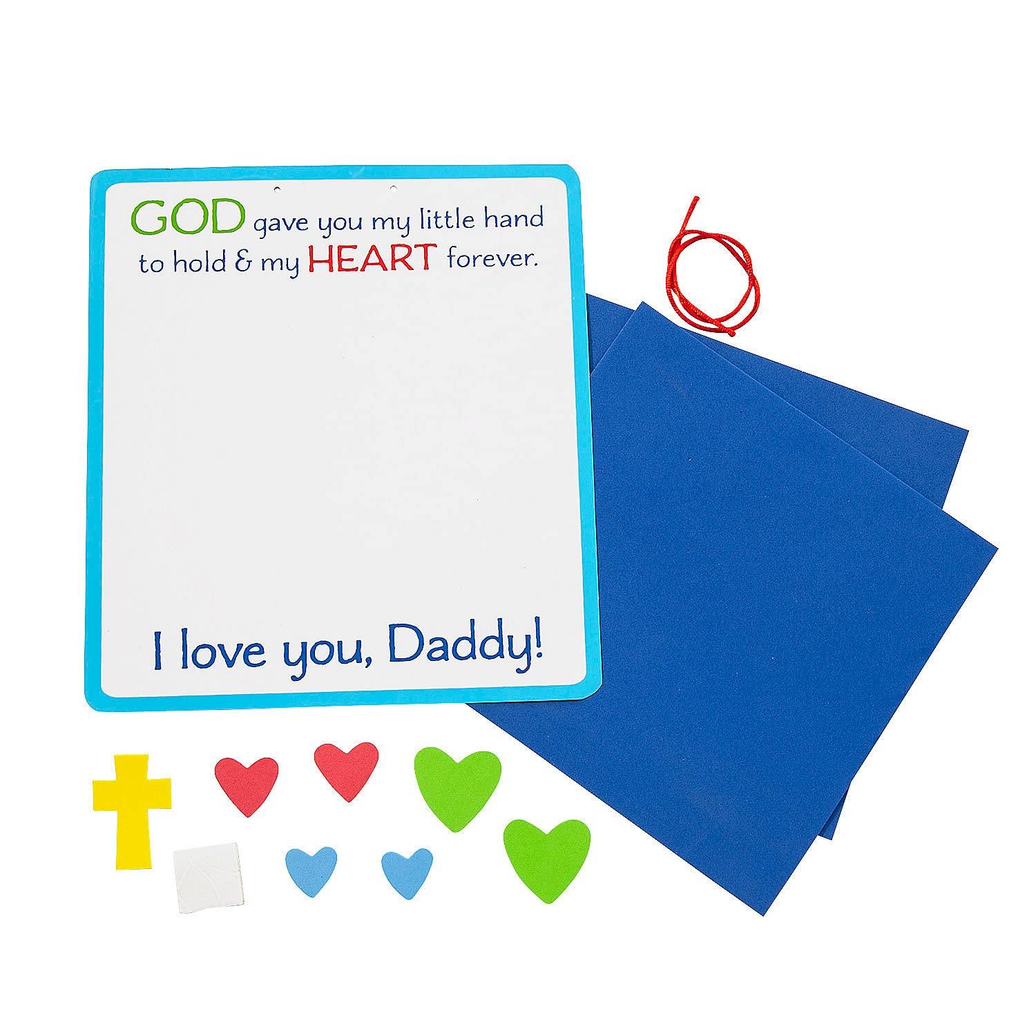 Fun Express Religious Fathers Day Handprint Poem Craft Kit, Makes 12