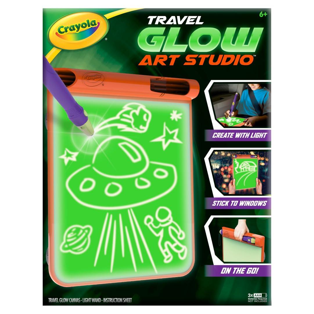 Crayola Crayola Travel Glow Art Studio, Glow in The Dark Toys, Kids Gifts for Girls and Boys, Ages 6, 7, 8, 9
