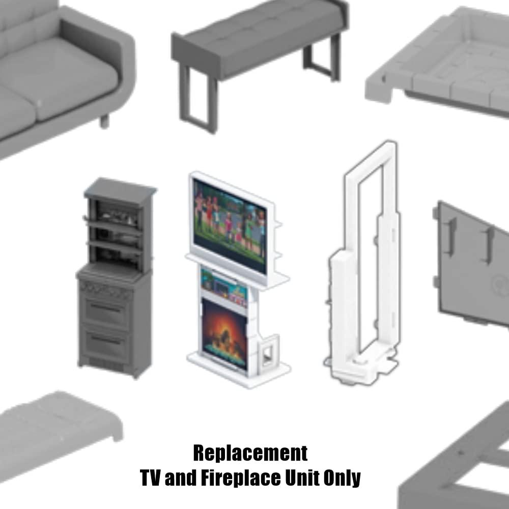 Barbie Replacement Parts for Barbie Doll Dreamhouse - GRG93 ~ Replacement TV and Fireplace Unit