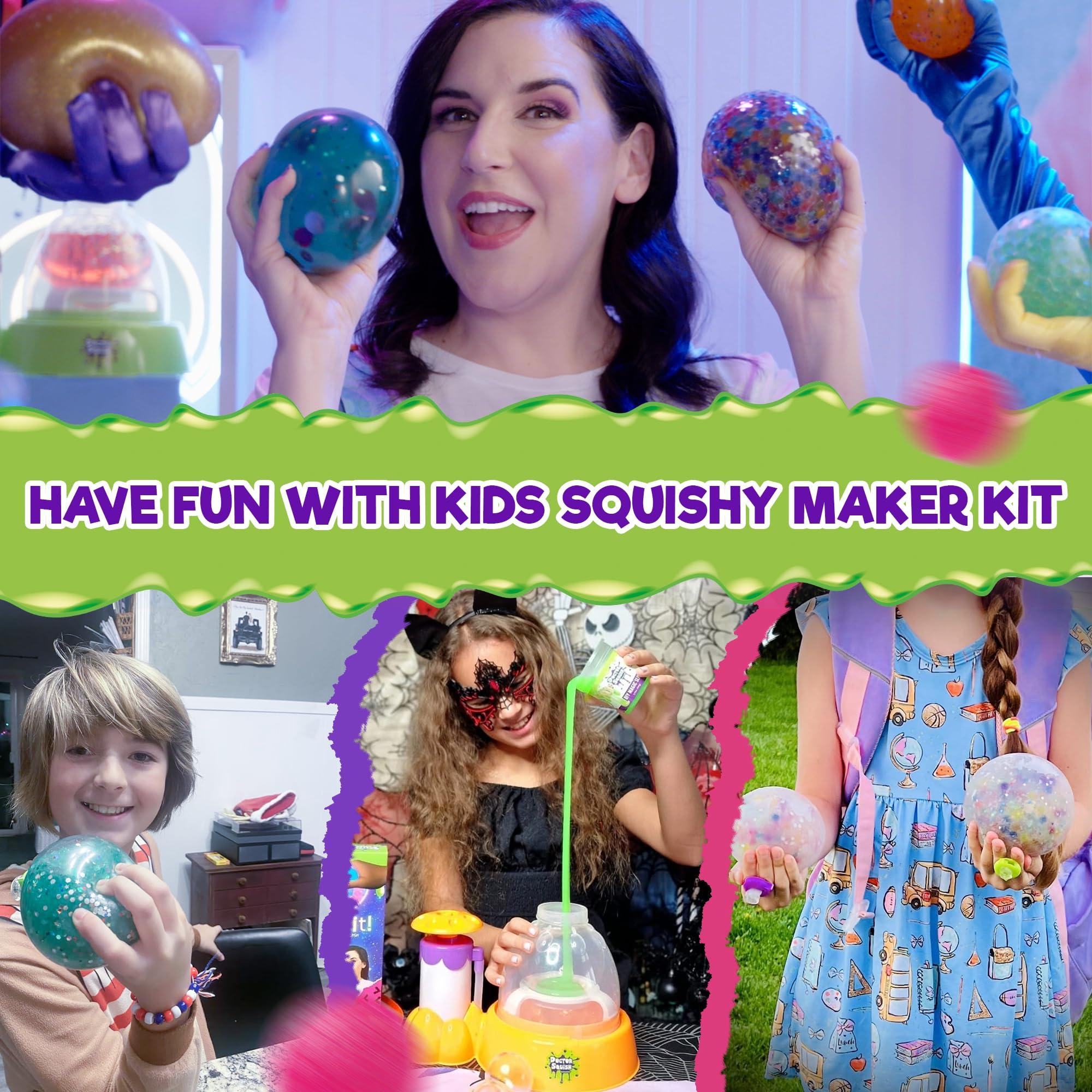 Doctor Squish Doctor Squish: Squishy Maker, New Shiny Glitter Station Maker, Decorate with Confetti, Sparkles & Colored Ink, Variety of Sizes, Just Add Water to Make Your Own Slime, for Ages 8 & up