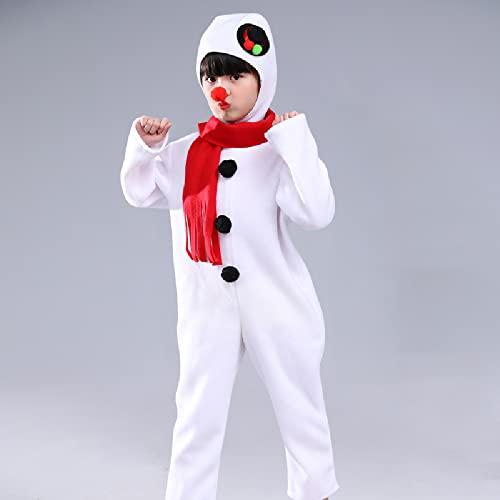 Quenny Quenny Christmas children Snowman costume with red scarf (XXX-Large)