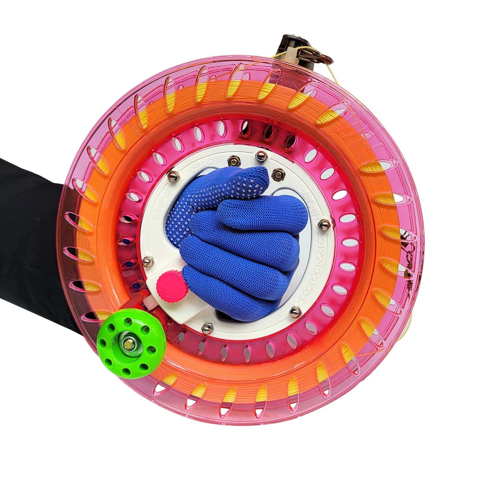 Simxkai Simxkai Kite String Reel, Kite String Spool,Kite Line Winder, Come with Lock, 9in with1200 Feet Line (Red)