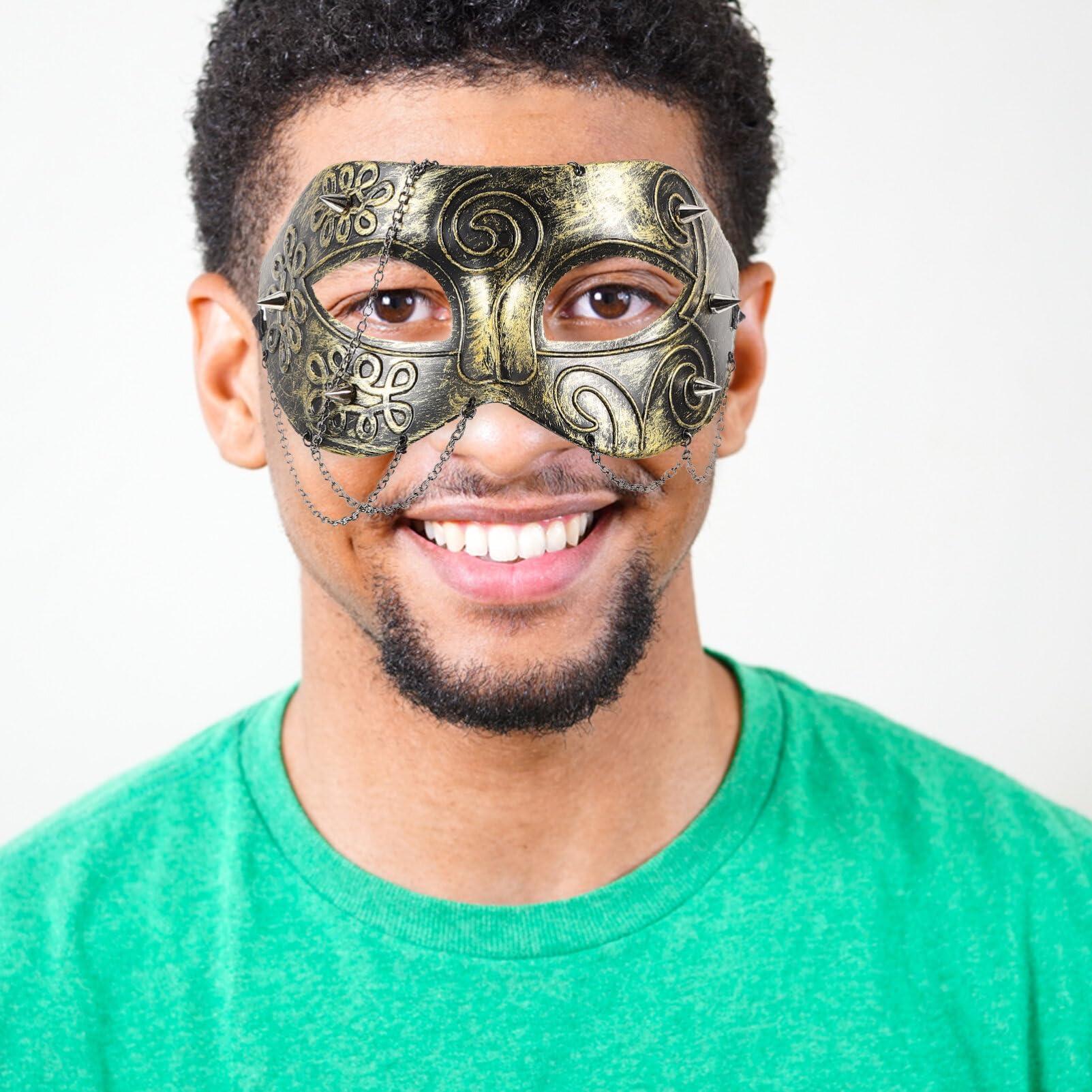 Didiseaon Didiseaon 2pcs Halloween Punk Gas Masks Halloween Scary Costume Masks Cosplay Prop Venetian Masks Retro Steampunk Masquerade Masks Steampunk Dress up Party Masquerade Mask Headwear Headgear