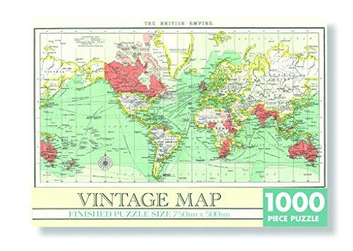 Robert Frederick Robert Frederick Jigsaw 1000 Piece Rectangular-Vintage MAP, Assorted, 30 x 10 x 4 cm