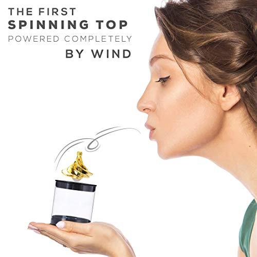 KIDDO KOO KIDDO KOO Tornado Spinning Tops - New Spinning top for Kids and Adults. A Great Decompression Toy forhome or The Office. Spins with Wind! Our Gyro Tops can Forever Spin (Aurora & Gold 2PK)