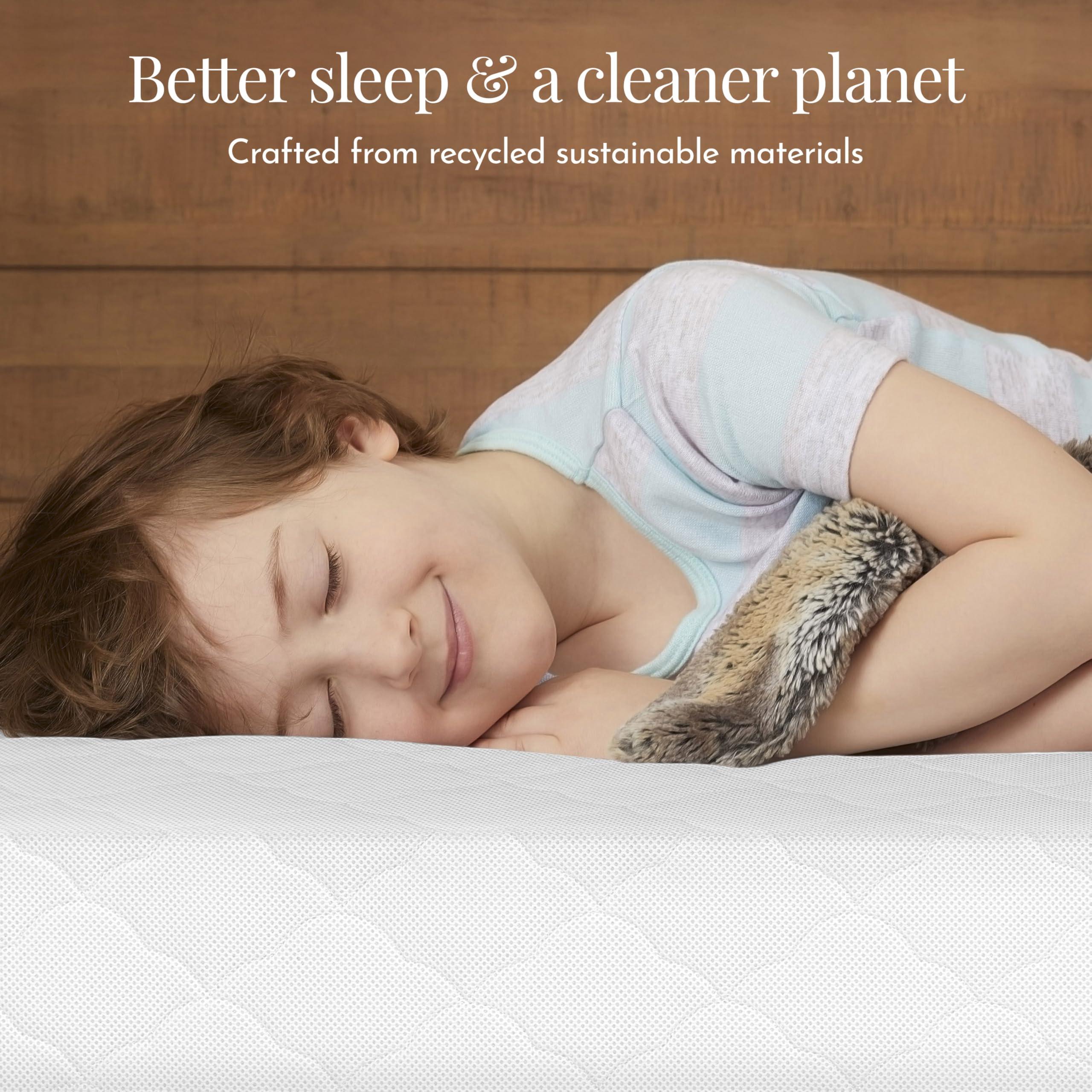 Evolur Evolur Wondernap 2 in 1 Full-Size Crib Mattress, JPMA and Greenguard Gold Certified, Crafted from Recycled Sustainable Materials, White