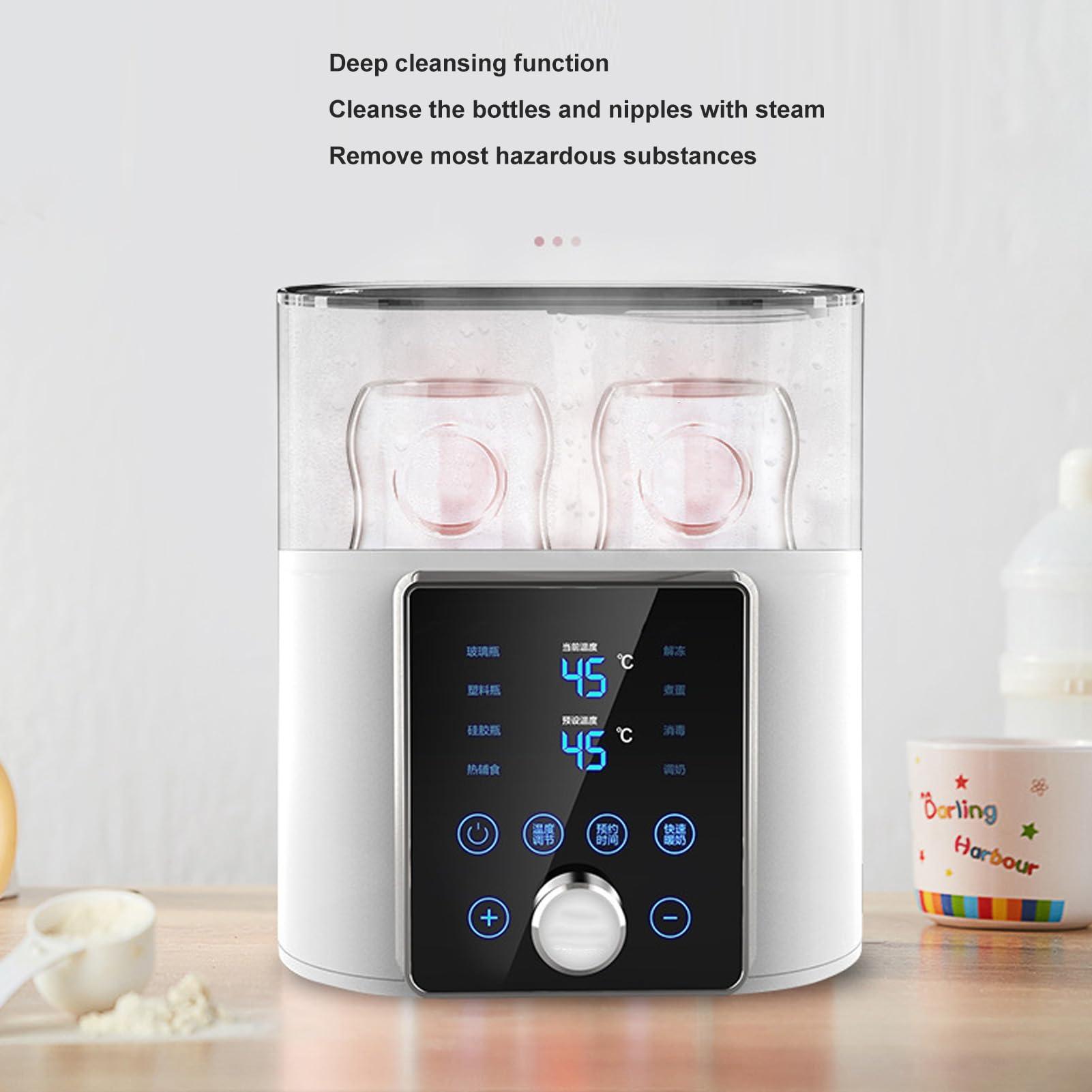 Marhynchus Baby Bottle Warmer, 2 Bottles Fast Heating, Bottle Cleansing, Multifunction Portable Bottle Warmer