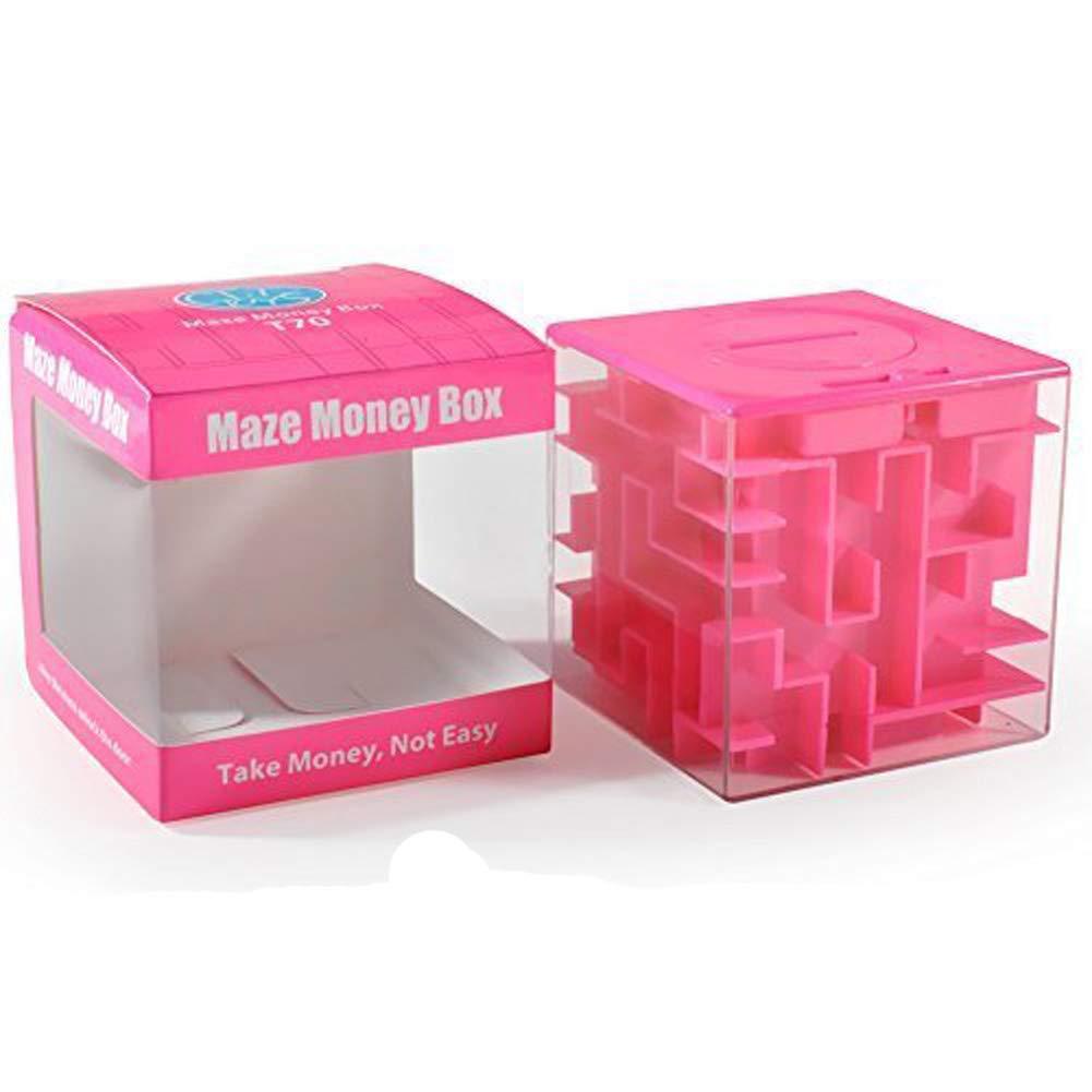 Trekbest Trekbest Money Maze Puzzle Box - A Fun Unique Way to Give Gifts for Kids and Adults (Pink)